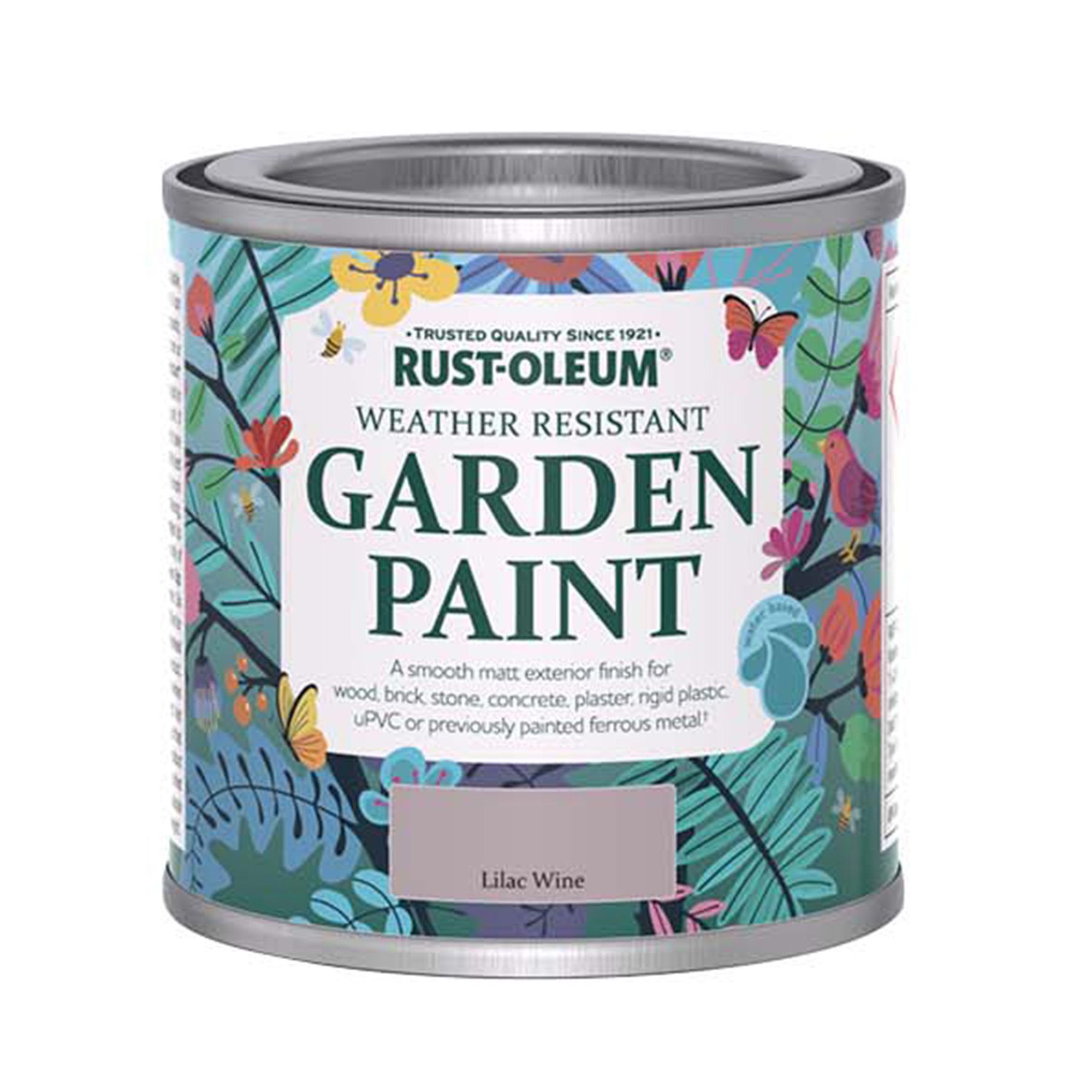 Rust-Oleum Lilac Wine Matt Multi-surface Exterior Topcoat Paint, 125ml Tin