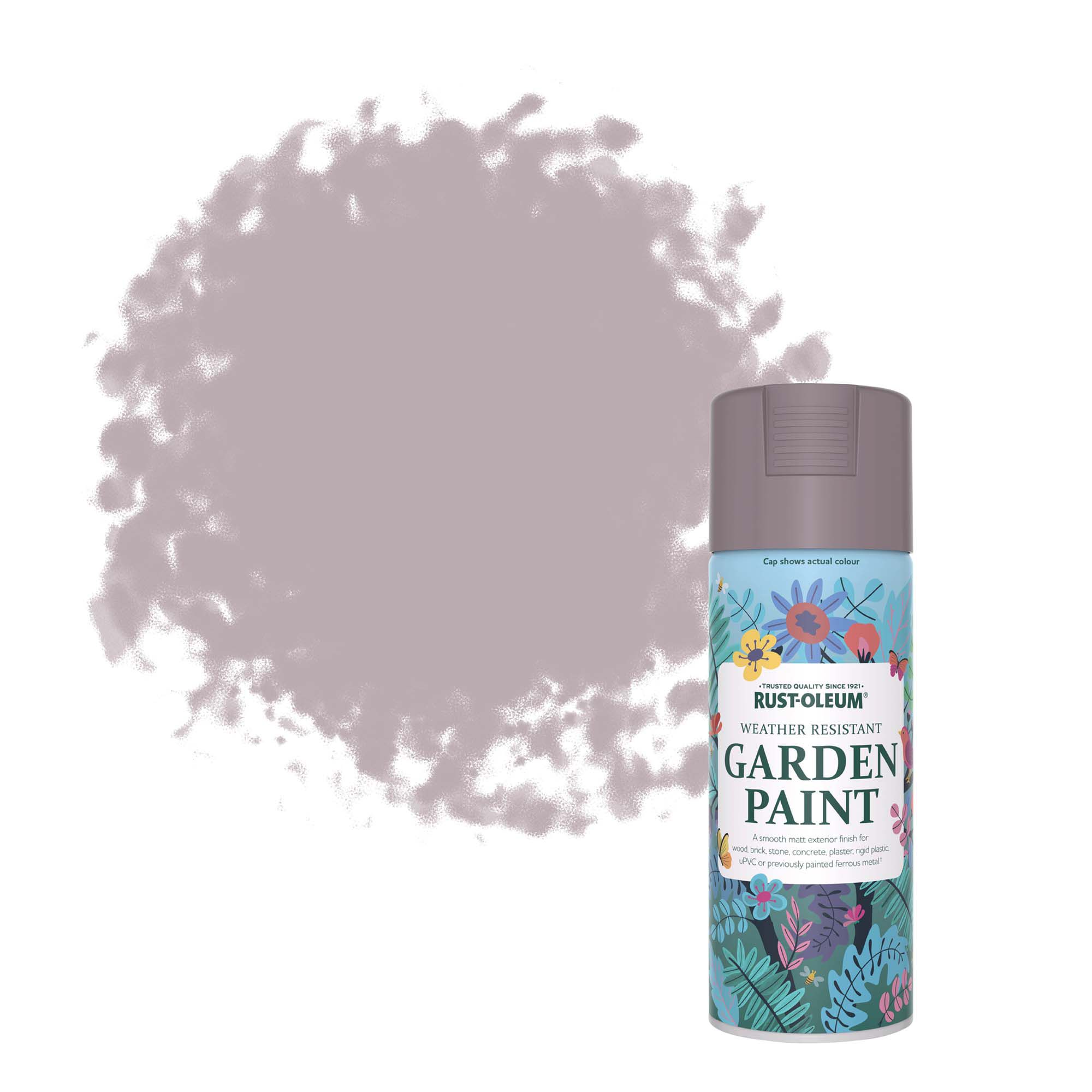 Rust-Oleum Lilac Wine Matt Multi-surface Exterior Topcoat Paint, 400ml Spray can