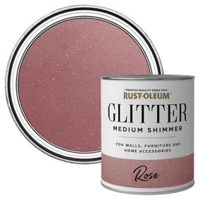 Rust-Oleum Medium Shimmer Rose Glitter effect Mid sheen Multi-surface Topcoat Paint glitter, 750ml