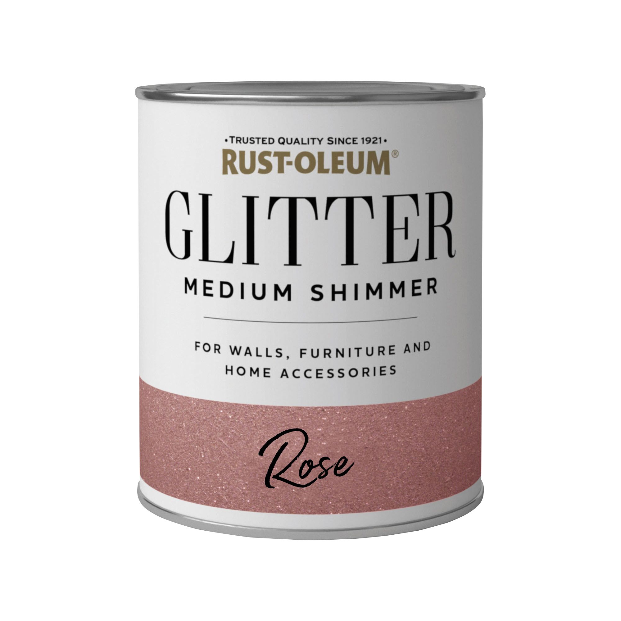 Rust-Oleum Medium Shimmer Rose Glitter effect Mid sheen Multi-surface Topcoat Paint glitter, 750ml