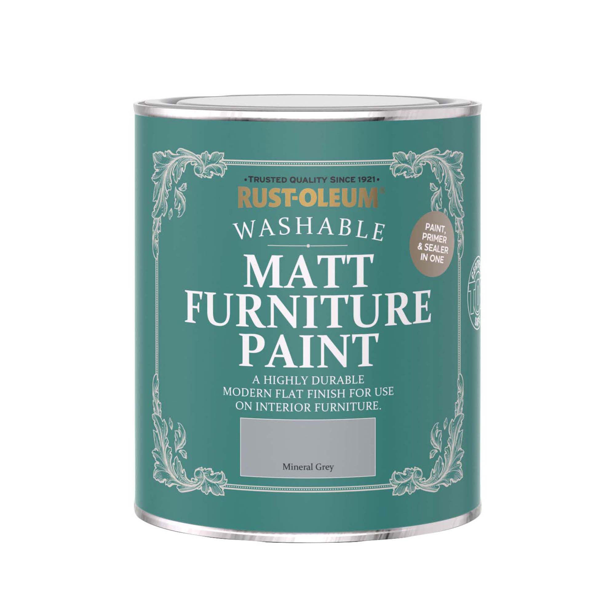 Rust-Oleum Mineral Grey Matt Furniture paint, 750ml