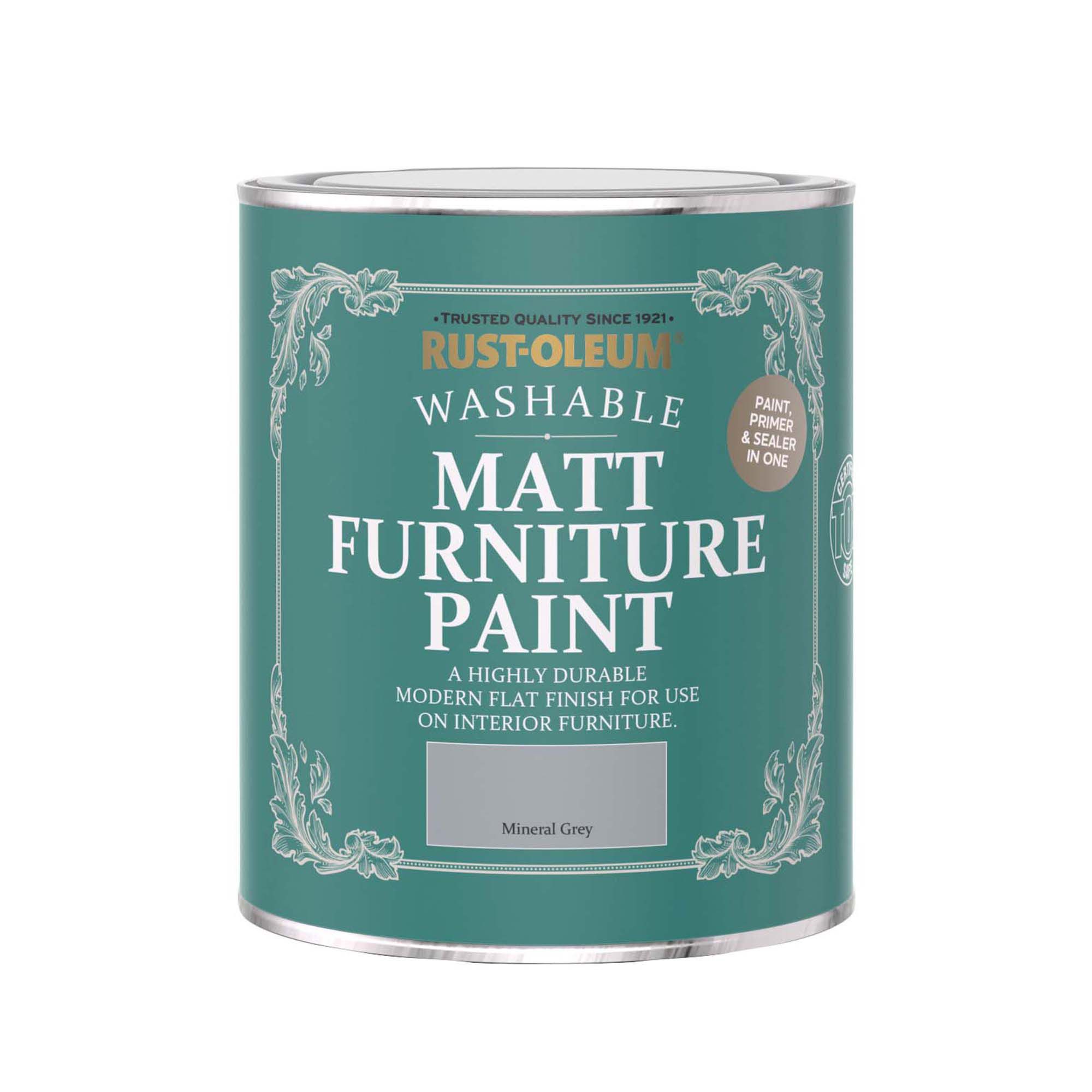 Rust-Oleum Mineral Grey Matt Multi-room Furniture paint, 750ml