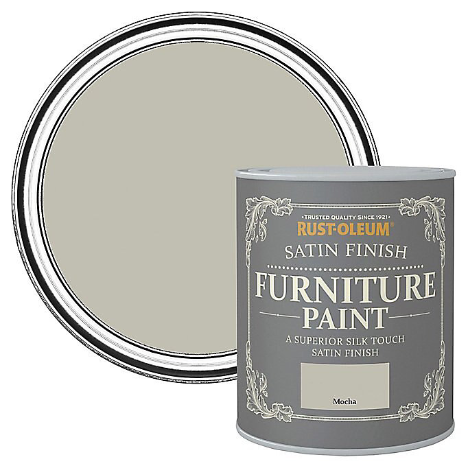 Rust Oleum Mocha Satin Furniture Paint 750ml Diy At B Q - Rustoleum Furniture Paint Colour Chart Uk