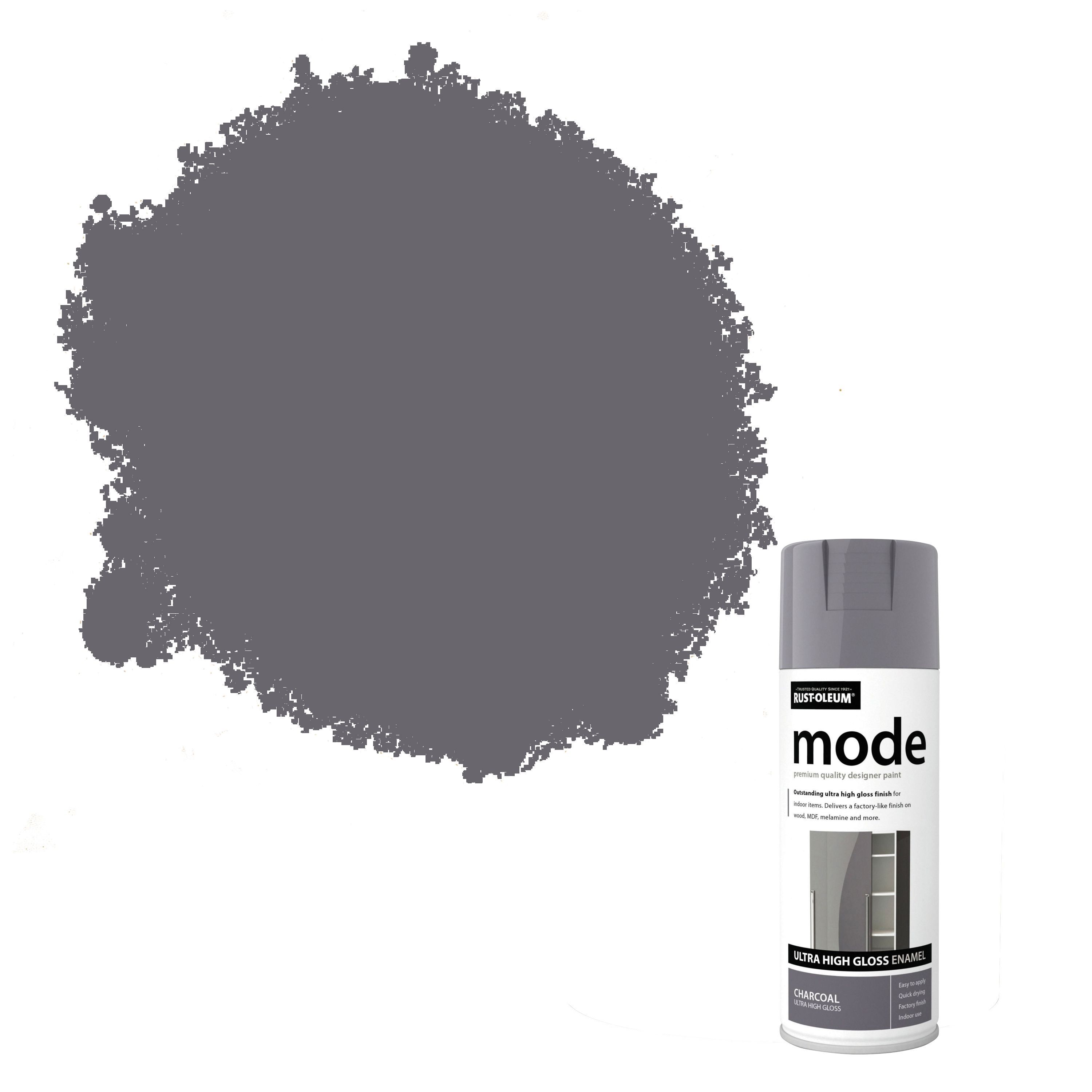Rust-Oleum Mode Charcoal Gloss Multi-surface Spray paint, 400ml