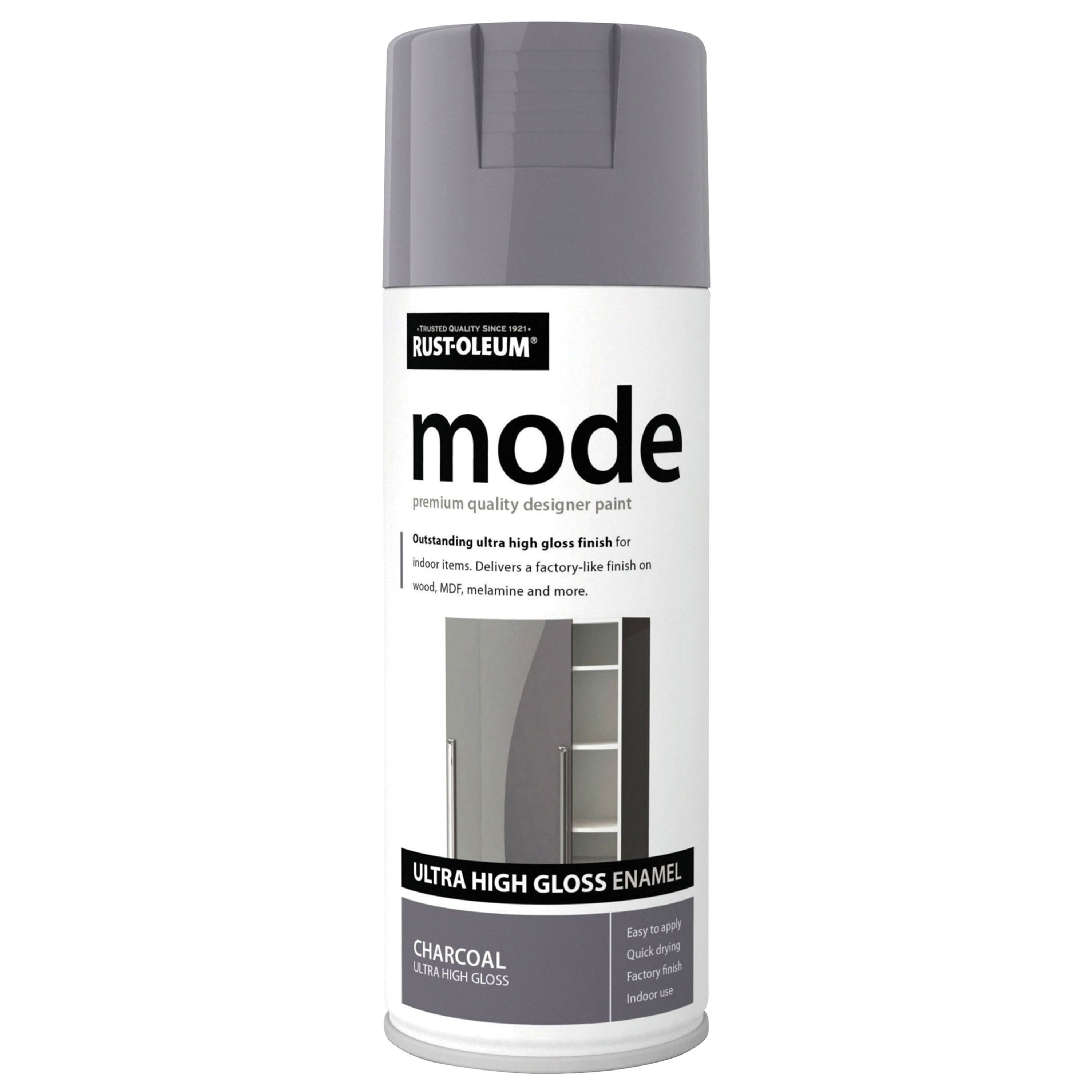Rust-Oleum Mode Charcoal Gloss Multi-surface Spray paint, 400ml