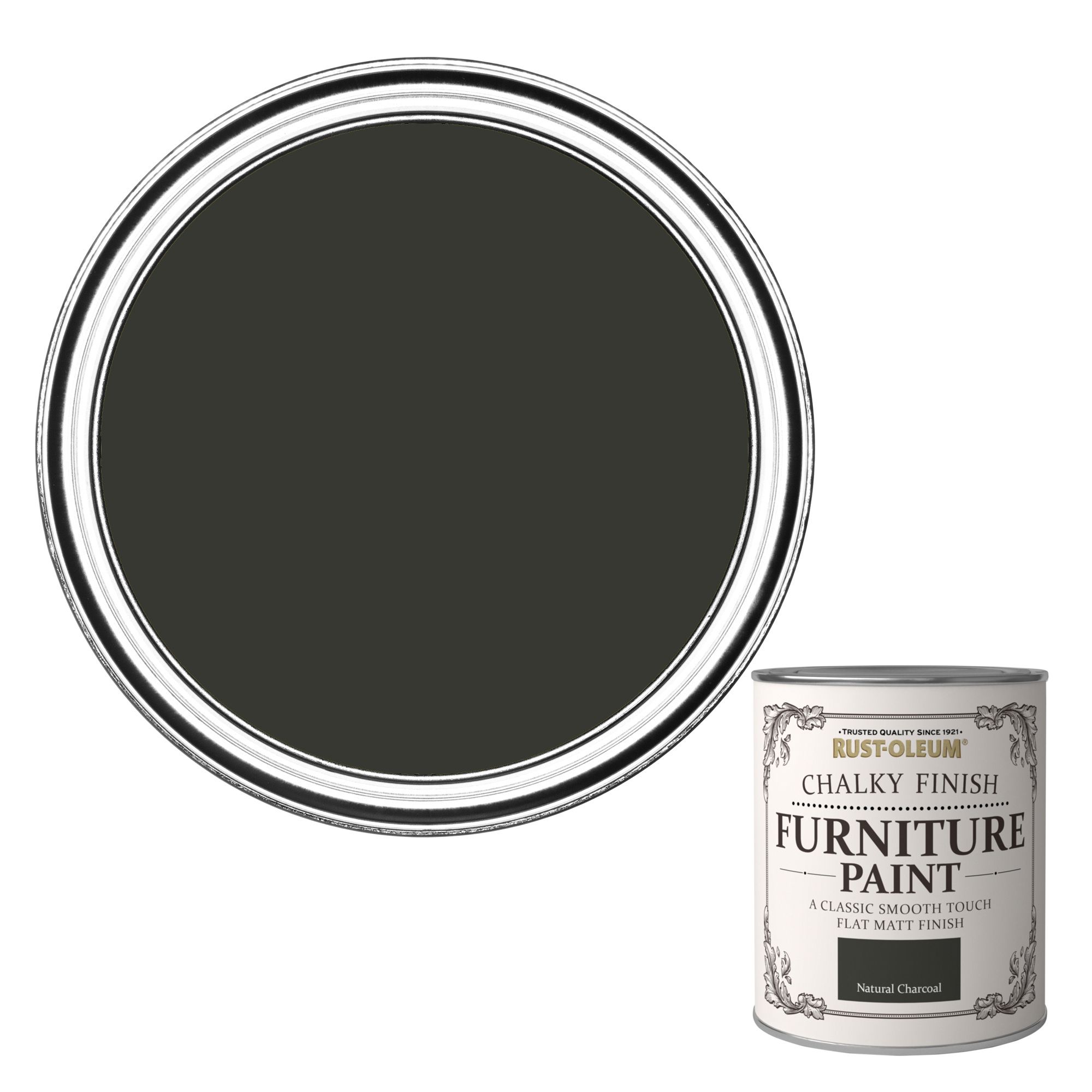 Rust-Oleum Natural charcoal Flat matt Furniture paint, 750ml