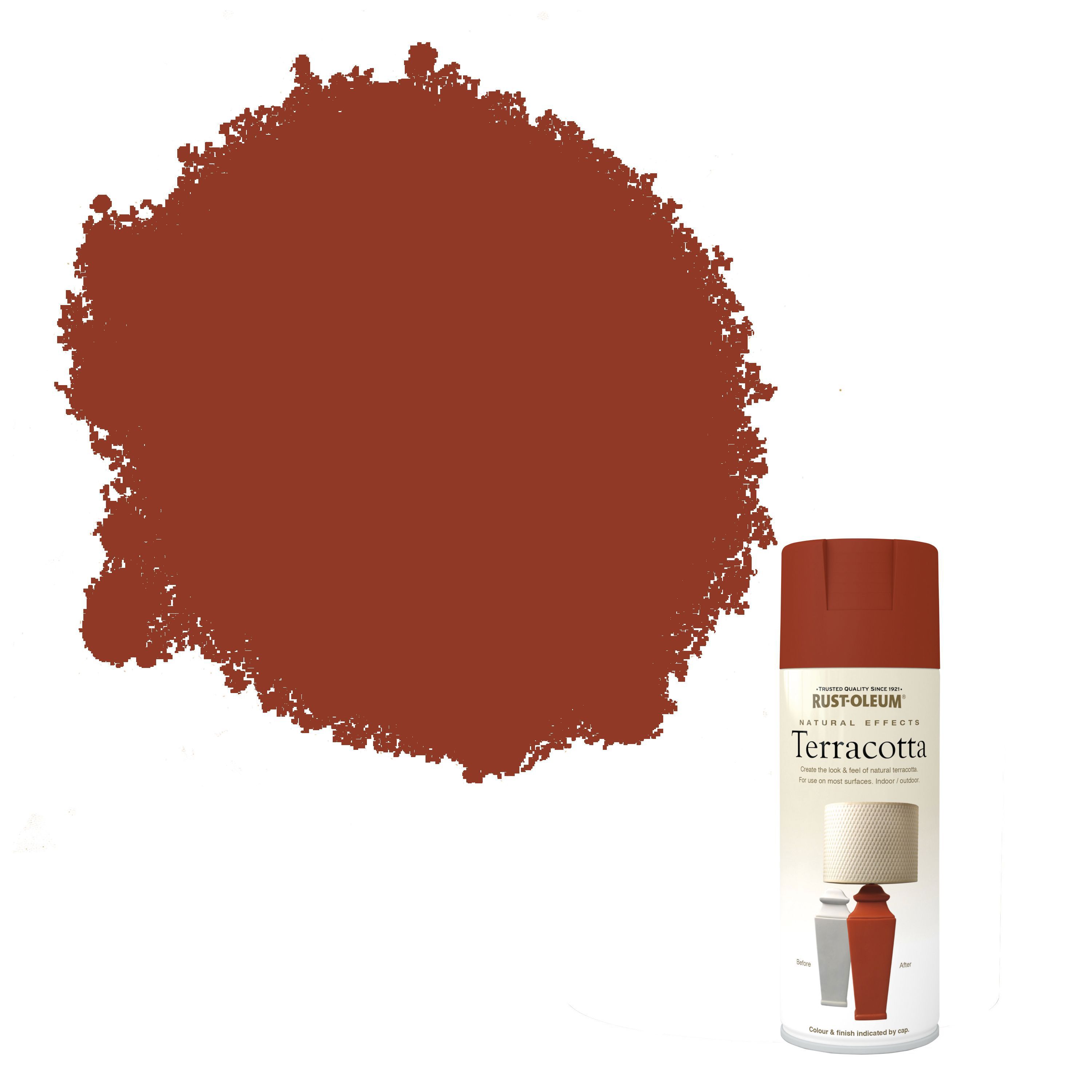 Rust-Oleum Natural effects Terracotta Matt Multi-surface Spray paint ...