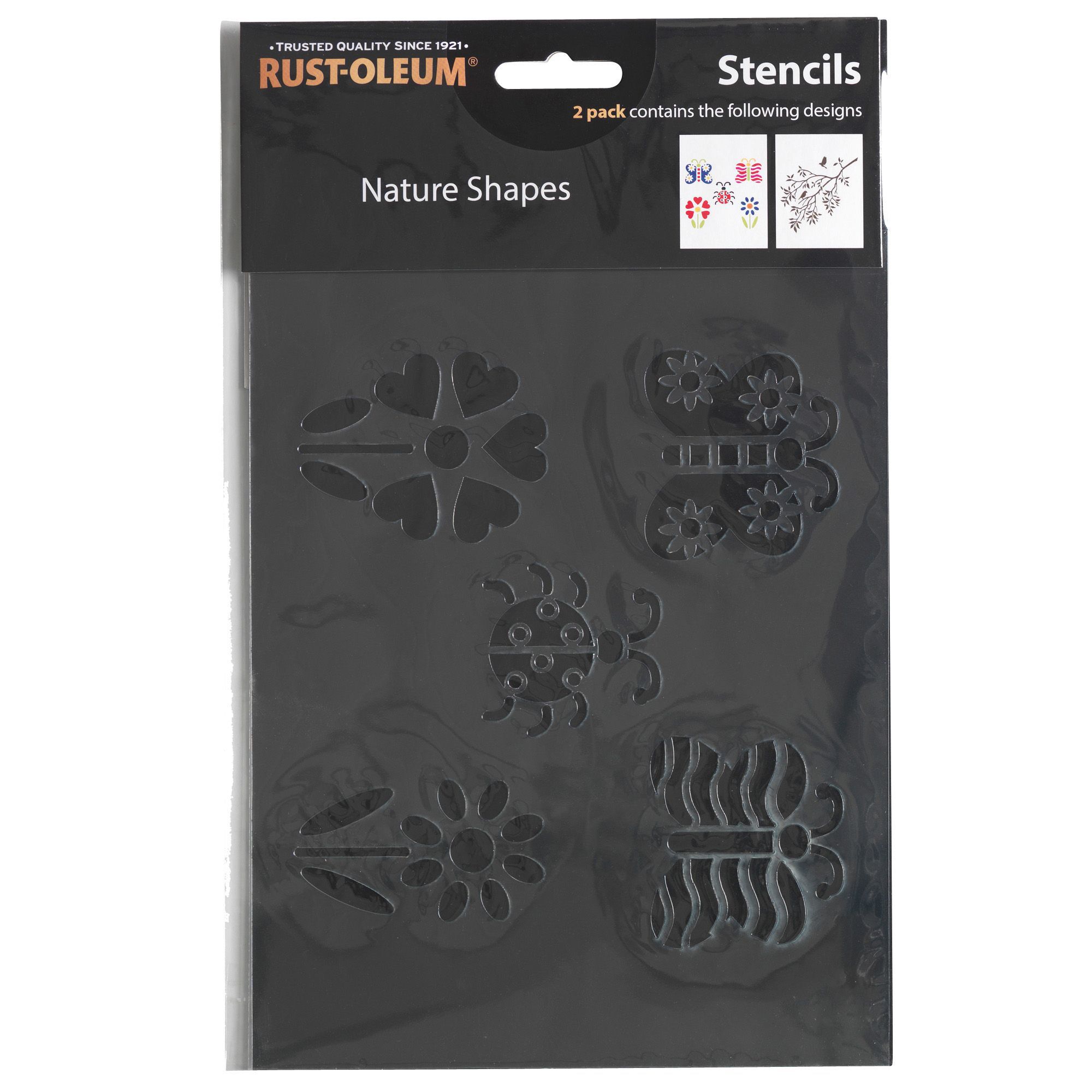 RustOleum Nature Paint stencil, Pack of 2 DIY at B&Q