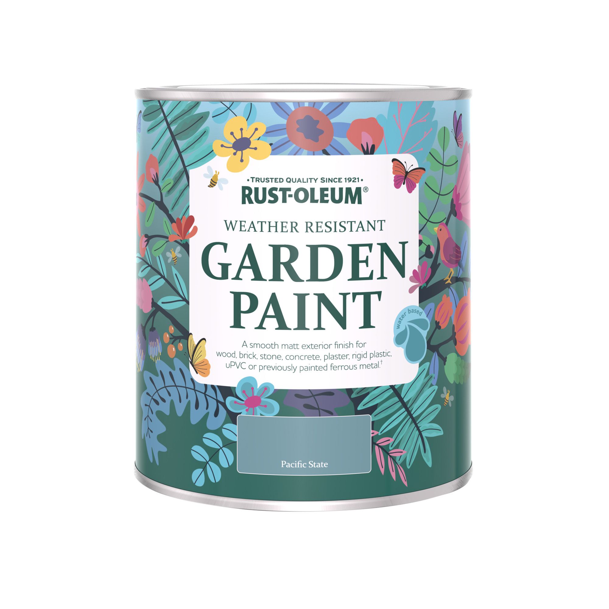 Rust-Oleum Pacific State Matt Multi-surface Exterior Topcoat Paint, 750ml Tin