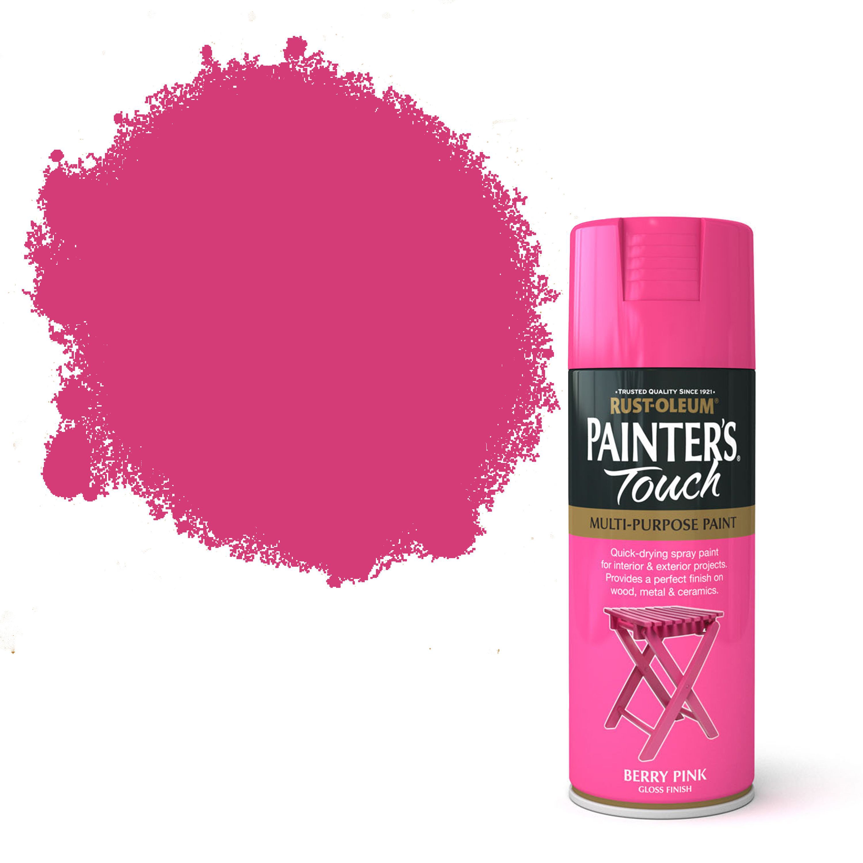 1/3/6x All Purpose Spray Paint Bubblegum Pink Gloss Wood Plastic Ceramics  400ml