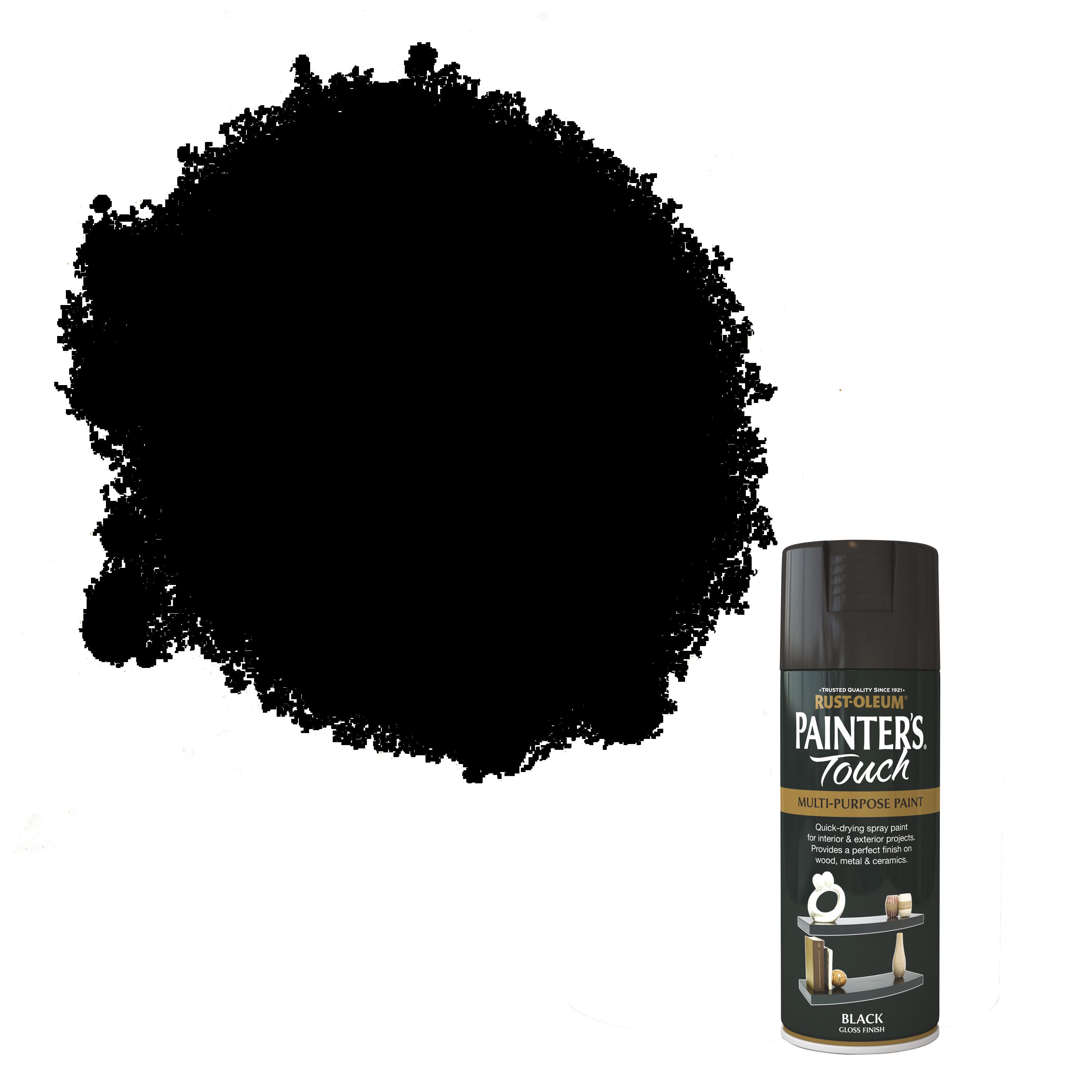 Rust-Oleum Black Gloss Spray Paint 400ml Painter's Touch – Sprayster