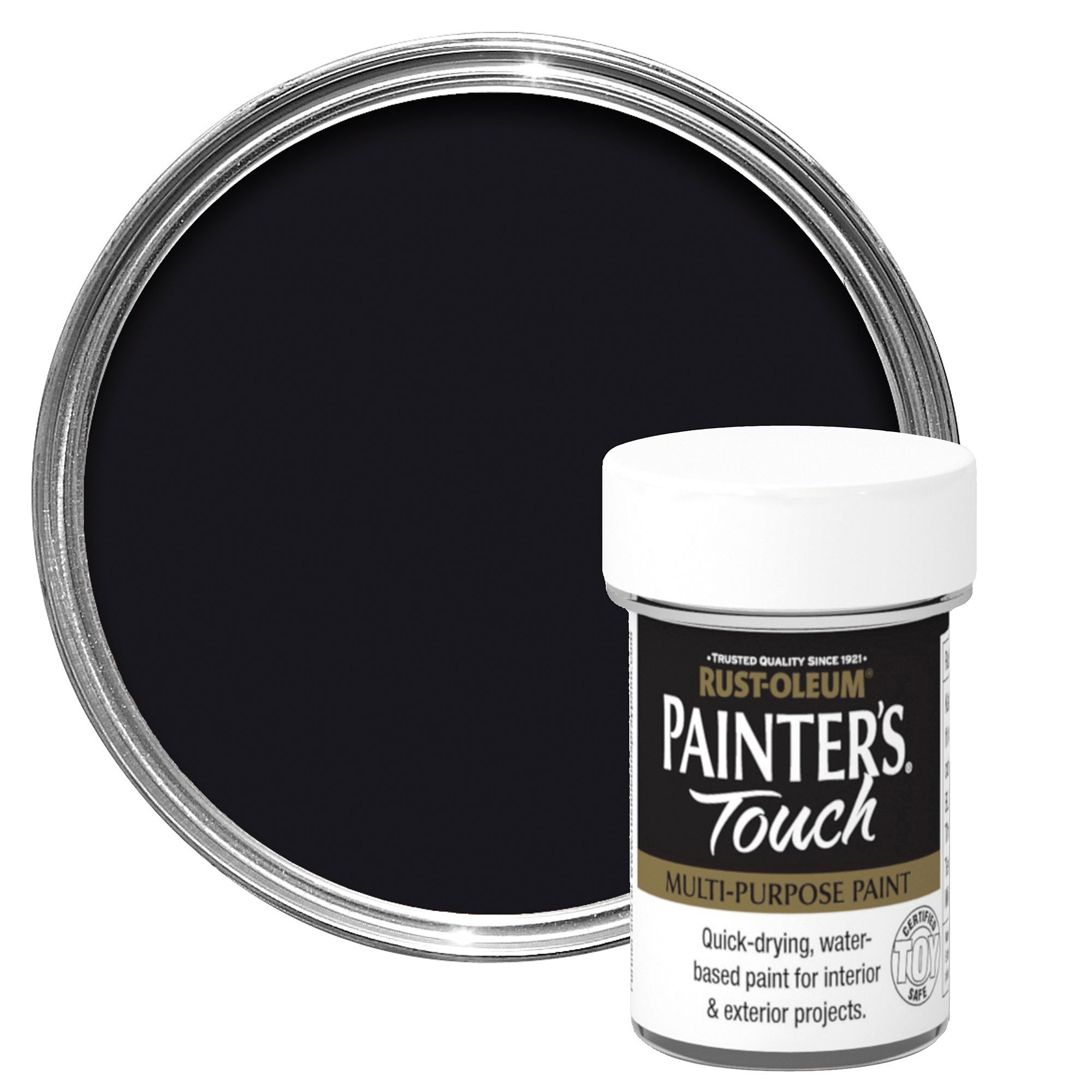 Rust-Oleum Painter's Touch Black Gloss Multi-surface paint, 20ml