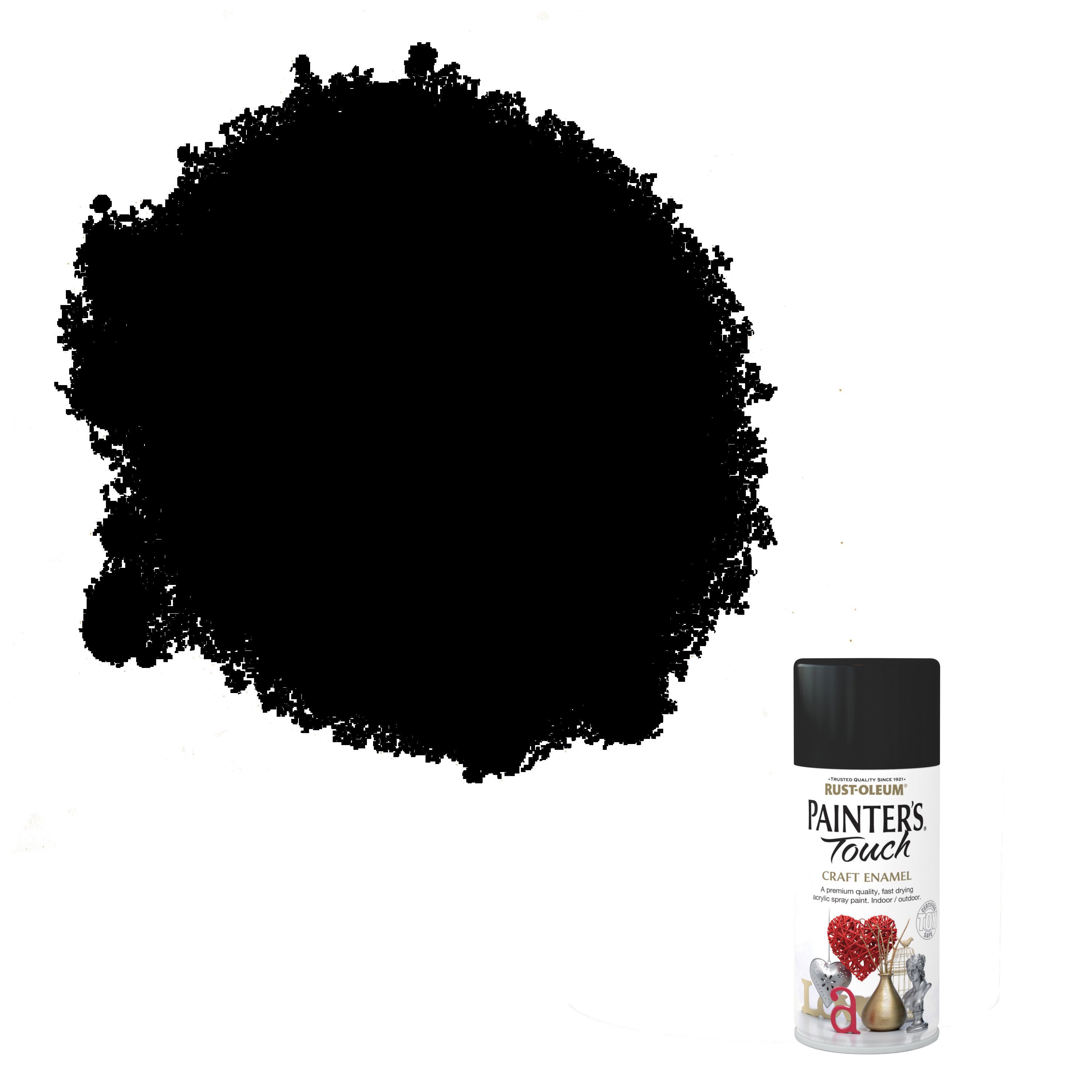 Rust-Oleum Painter's Touch Black Matt Multi-surface Decorative spray paint, 150ml