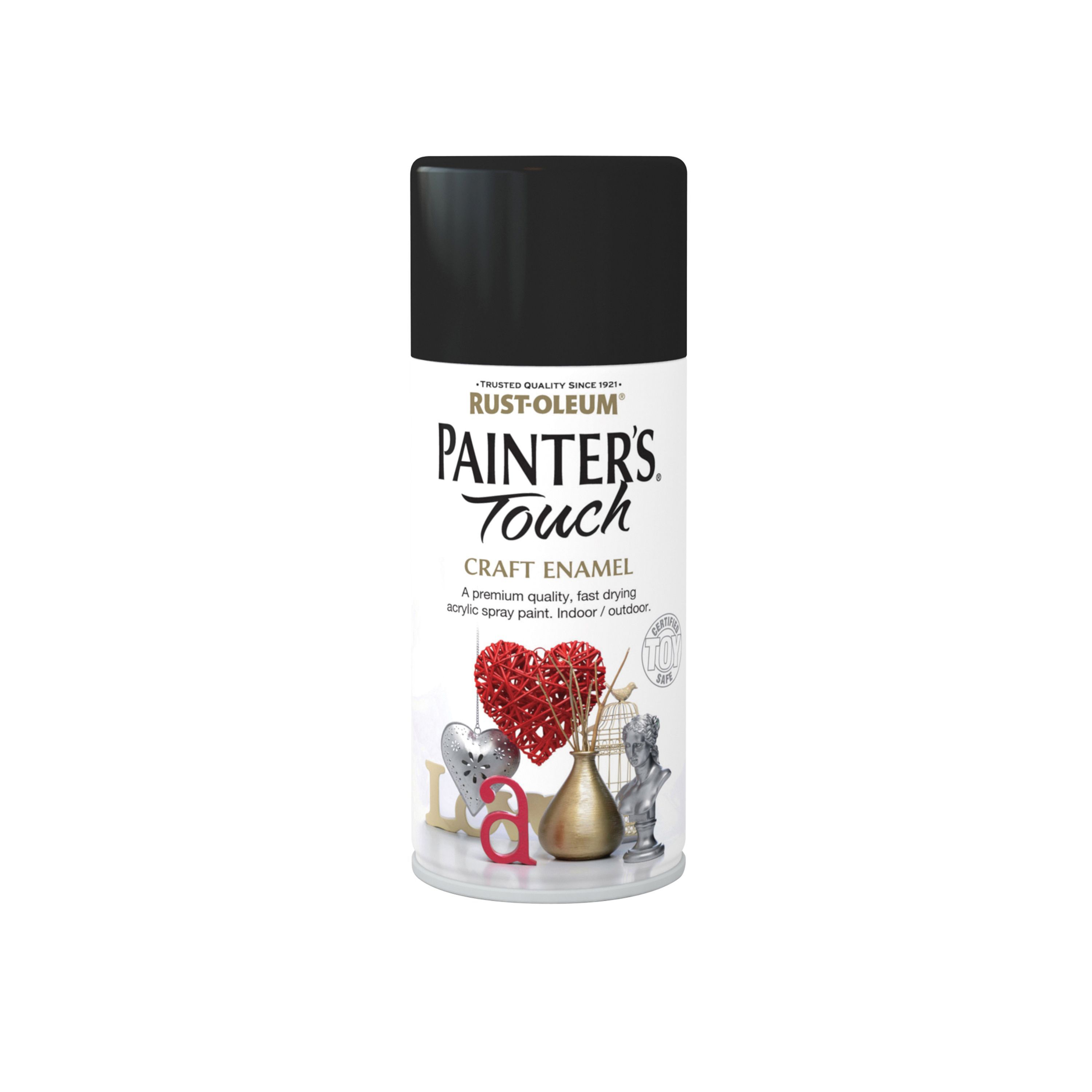 Rust-Oleum Painter's Touch Black Matt Multi-surface Decorative spray paint, 150ml