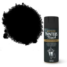 Rust-Oleum Painter's Touch Black Matt Multi-surface Decorative spray paint, 400ml