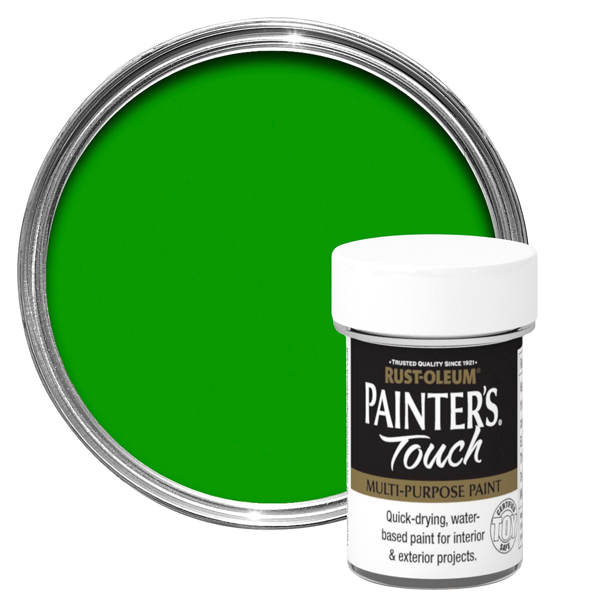 RustOleum Painter's Touch Bright green Gloss Multisurface paint, 20ml
