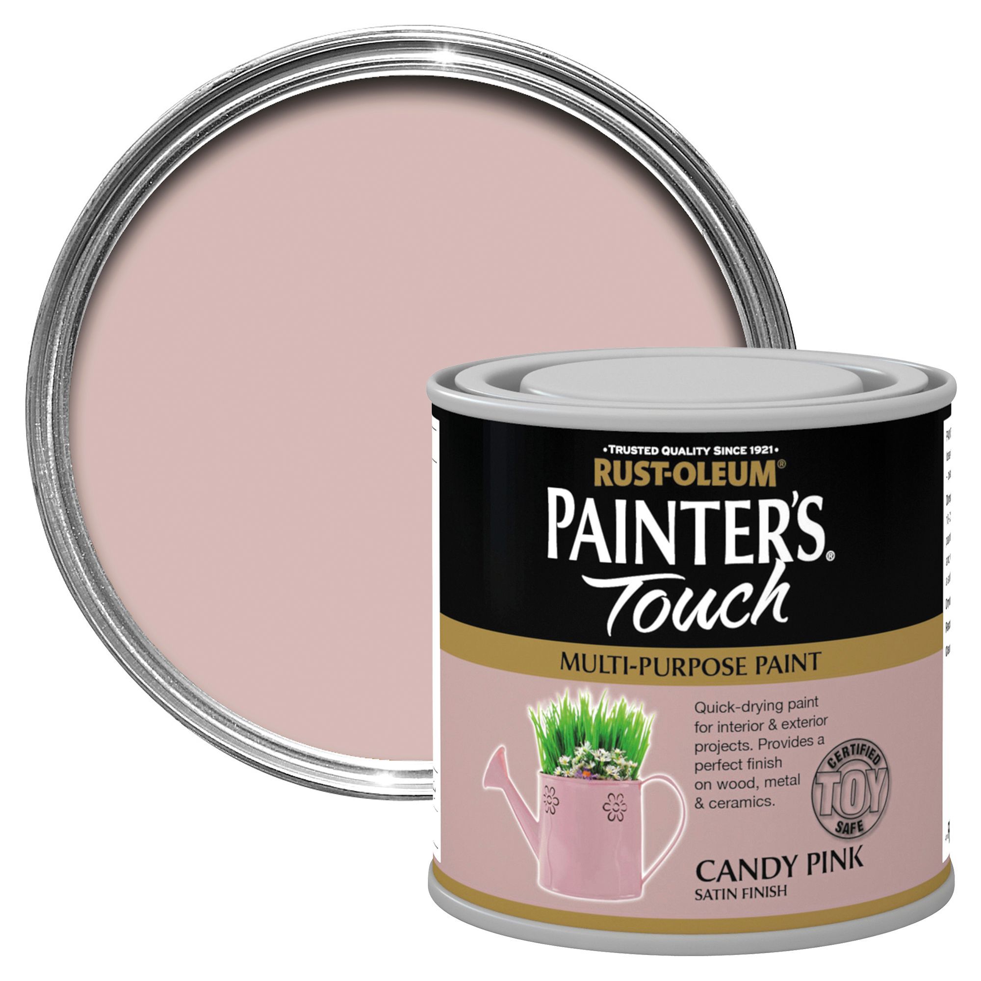 Rust-Oleum Painter's Touch Candy pink Gloss Multi-surface paint, 250ml