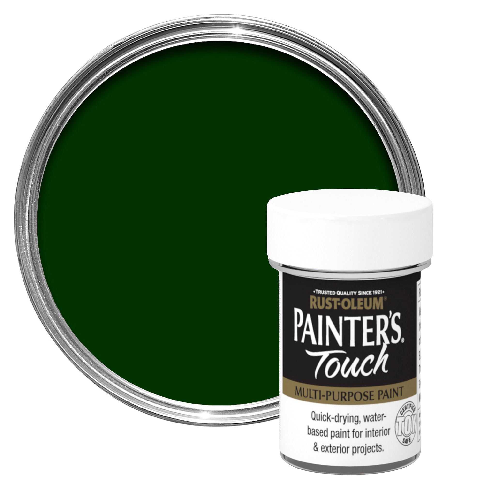 Buy RustOleum Painter's Touch Dark green Gloss Multisurface paint