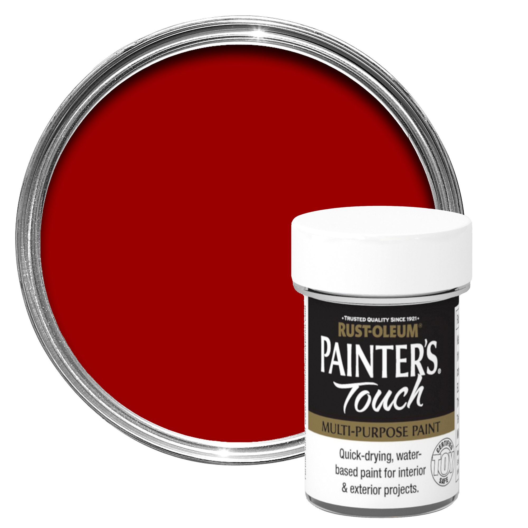 Rust-Oleum Painter's touch Deep red Gloss Multi-surface paint, 20ml