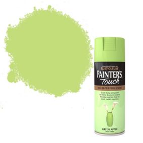Rust-Oleum Painter's Touch Green apple Satinwood Multi-surface Decorative spray paint, 400ml