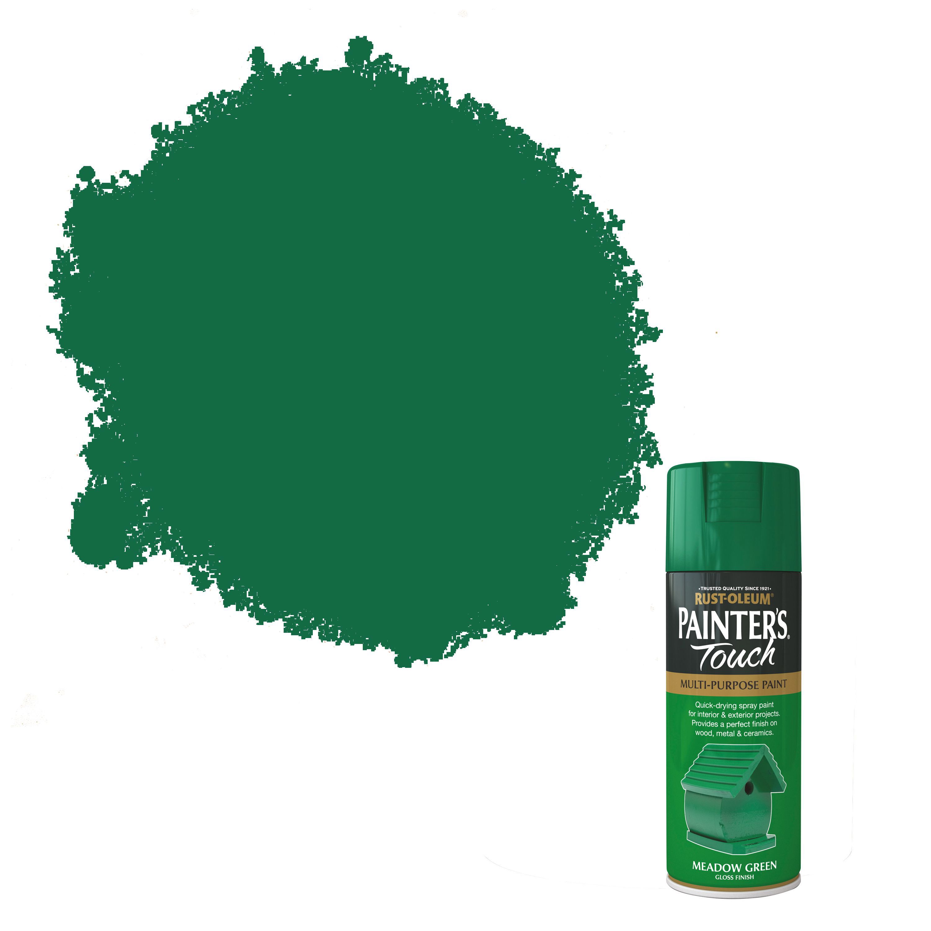 Rust-Oleum Painter's Touch Meadow green Gloss Multi-surface Decorative spray paint, 400ml