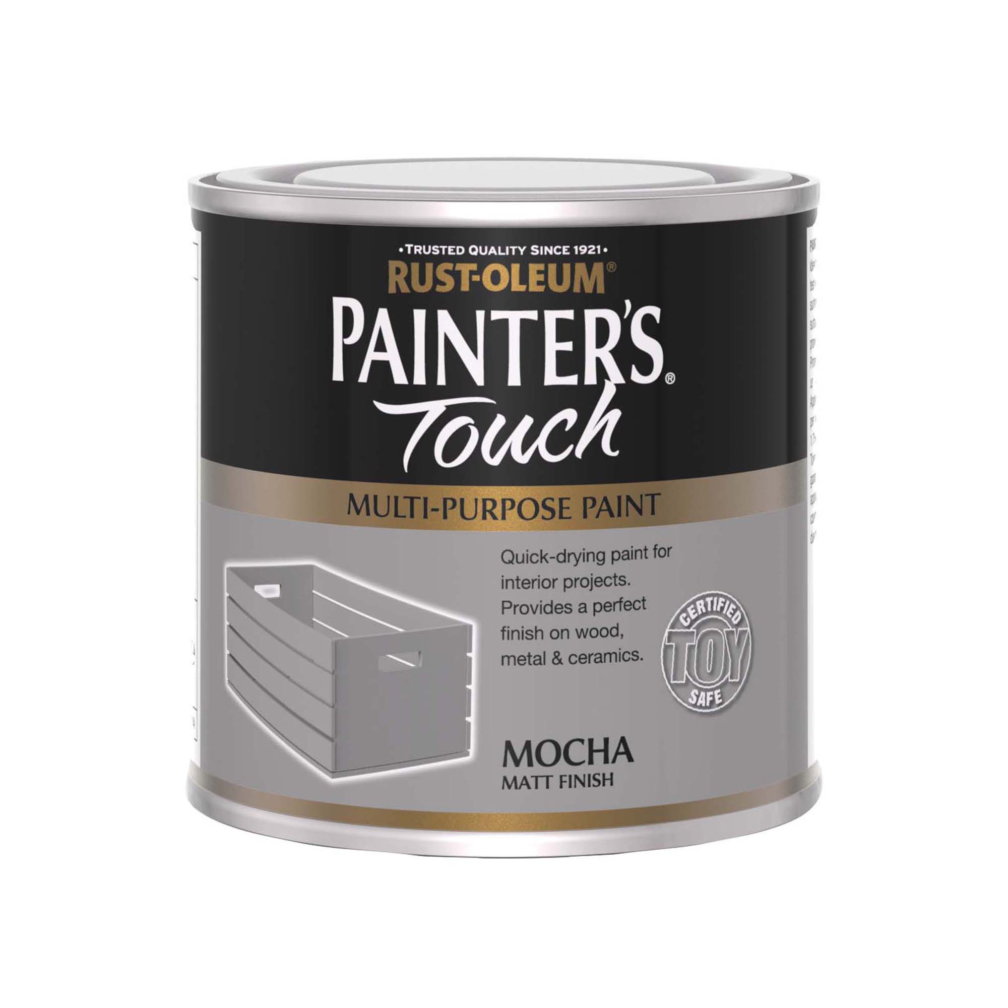 Rust-Oleum Painter's Touch Mocha Matt Multi-room Furniture paint, 250ml