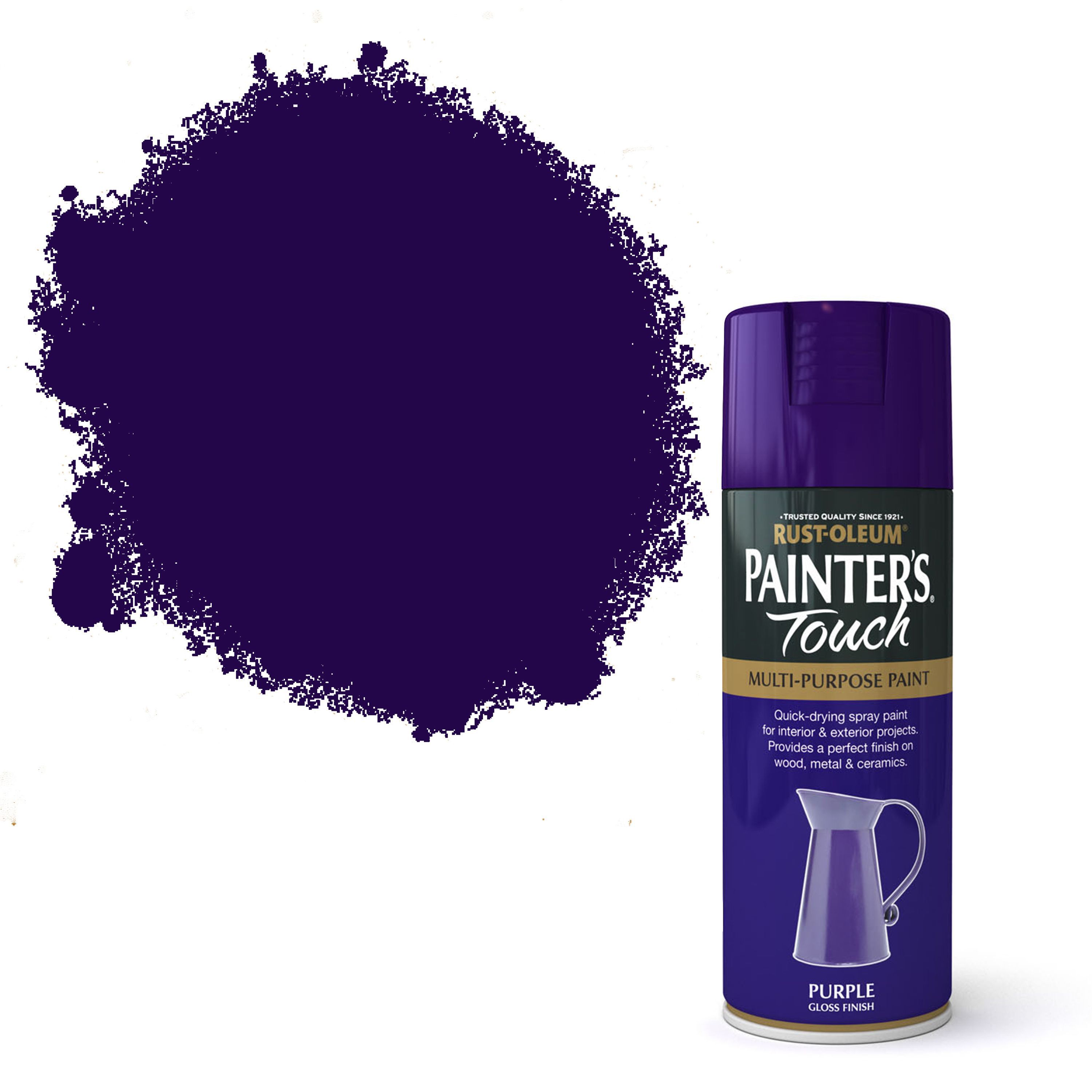 Rust-Oleum Painters Touch Multi-Purpose Paint 400ml Spray-Gloss-Purple