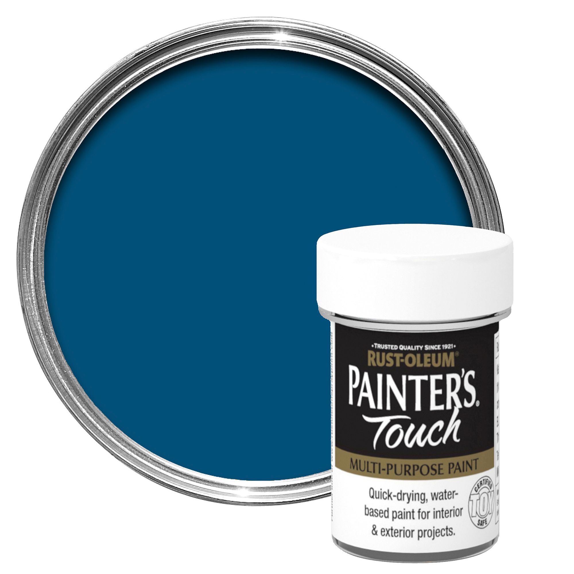 RustOleum Painter's touch Sea blue Gloss Multisurface paint, 20ml