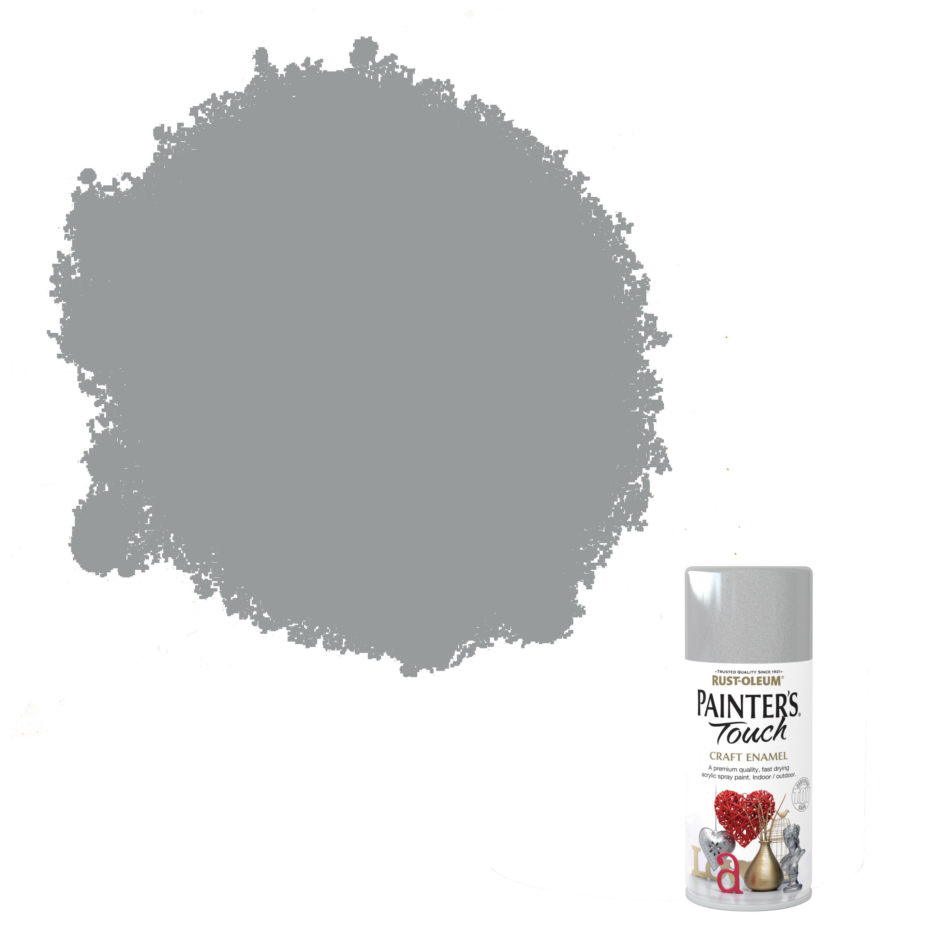 Rust-Oleum Painter's Touch Silver effect Multi-surface Decorative spray paint, 150ml