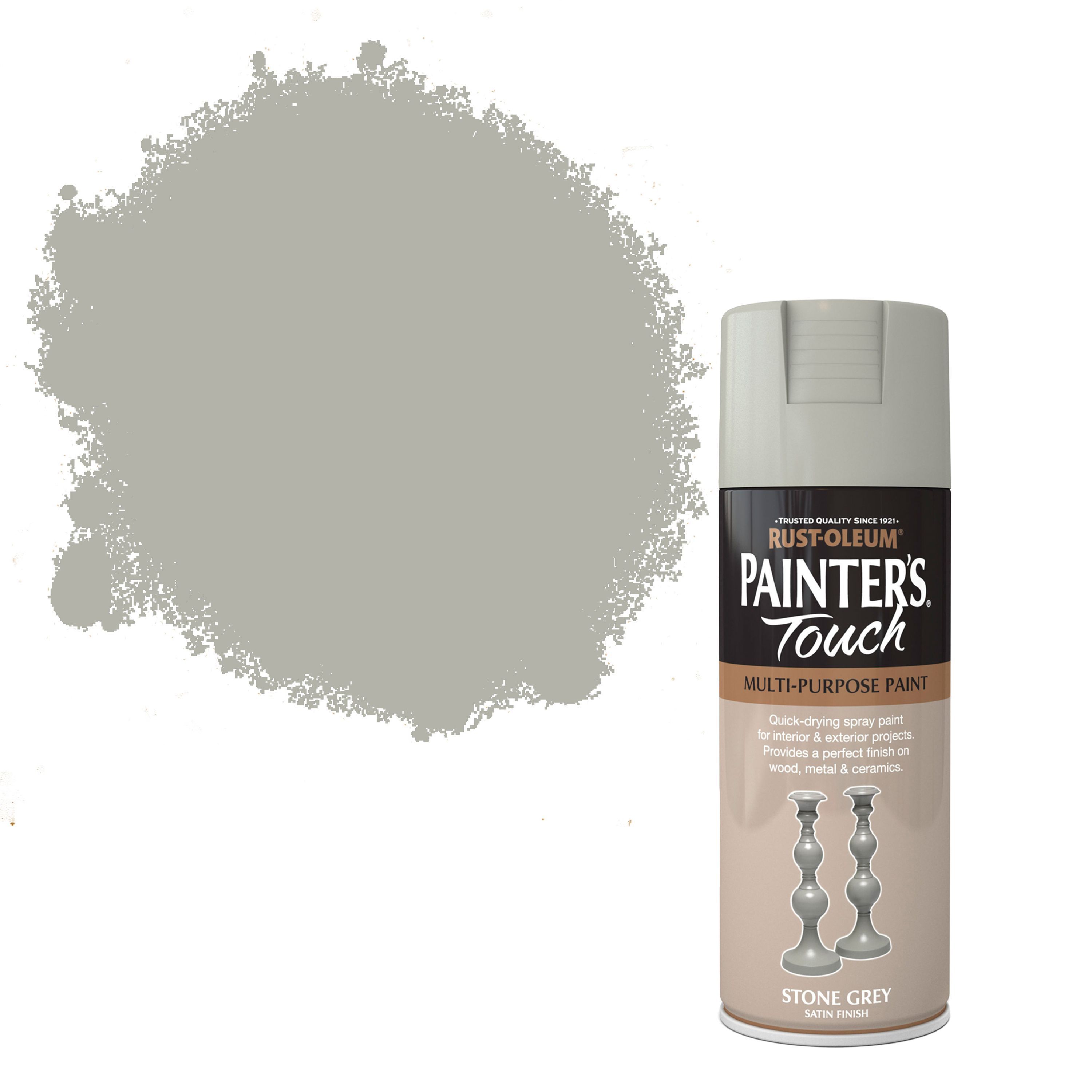 Rust-Oleum Painter's touch Stone grey Satin Multi-surface Decorative