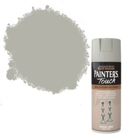 Rust-Oleum Painter's Touch Stone grey Satinwood Multi-surface Decorative spray paint, 400ml