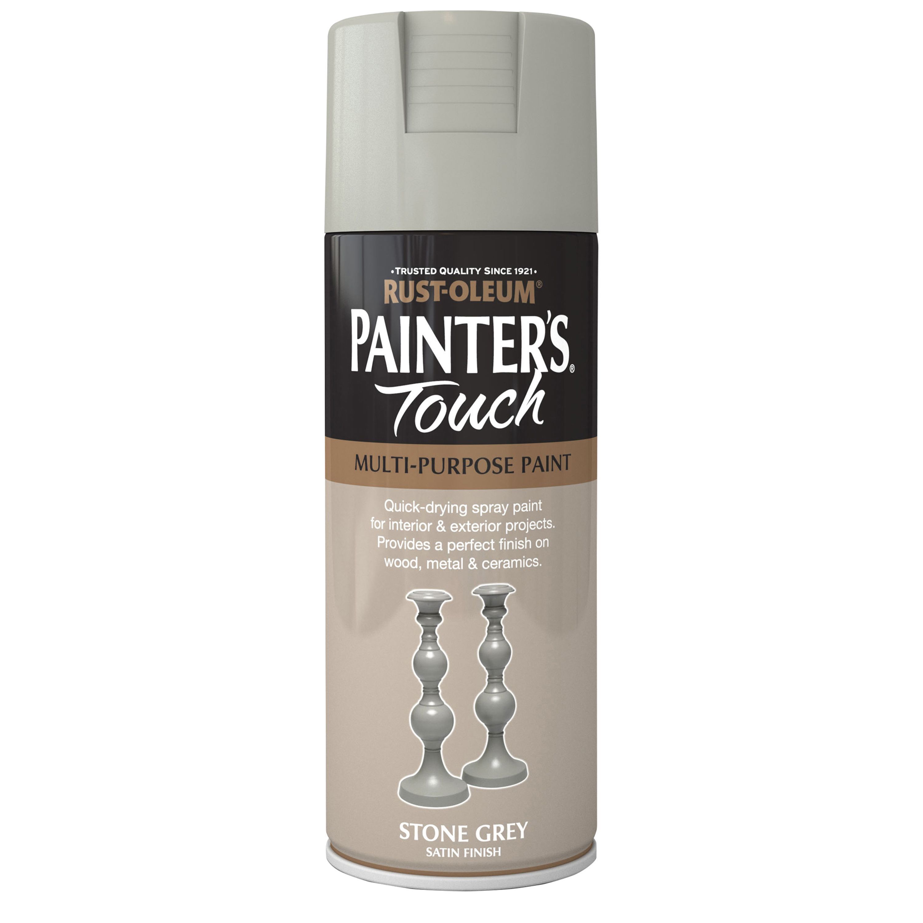 Rust-Oleum Painter's Touch Black Matt Multi-surface Decorative spray paint,  400ml