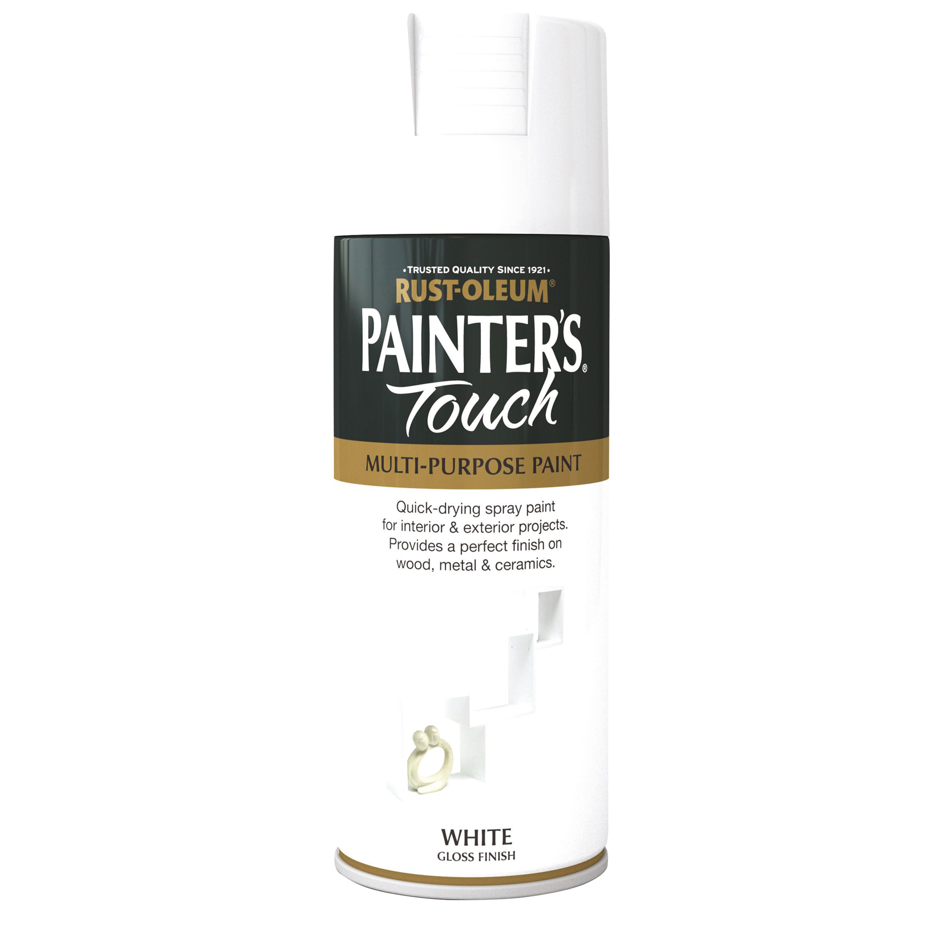 Rust-Oleum Painter's Touch White Gloss Multi-surface Decorative spray paint, 400ml