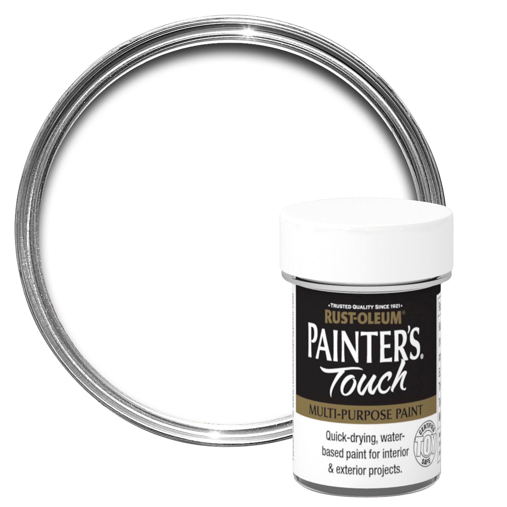 Rust-Oleum Painter's Touch White Matt Multi-surface paint, 20ml