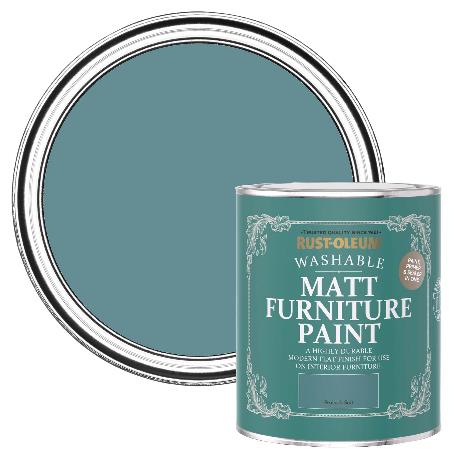 Rust-Oleum Peacock Suit Matt Multi-room Furniture paint, 750ml