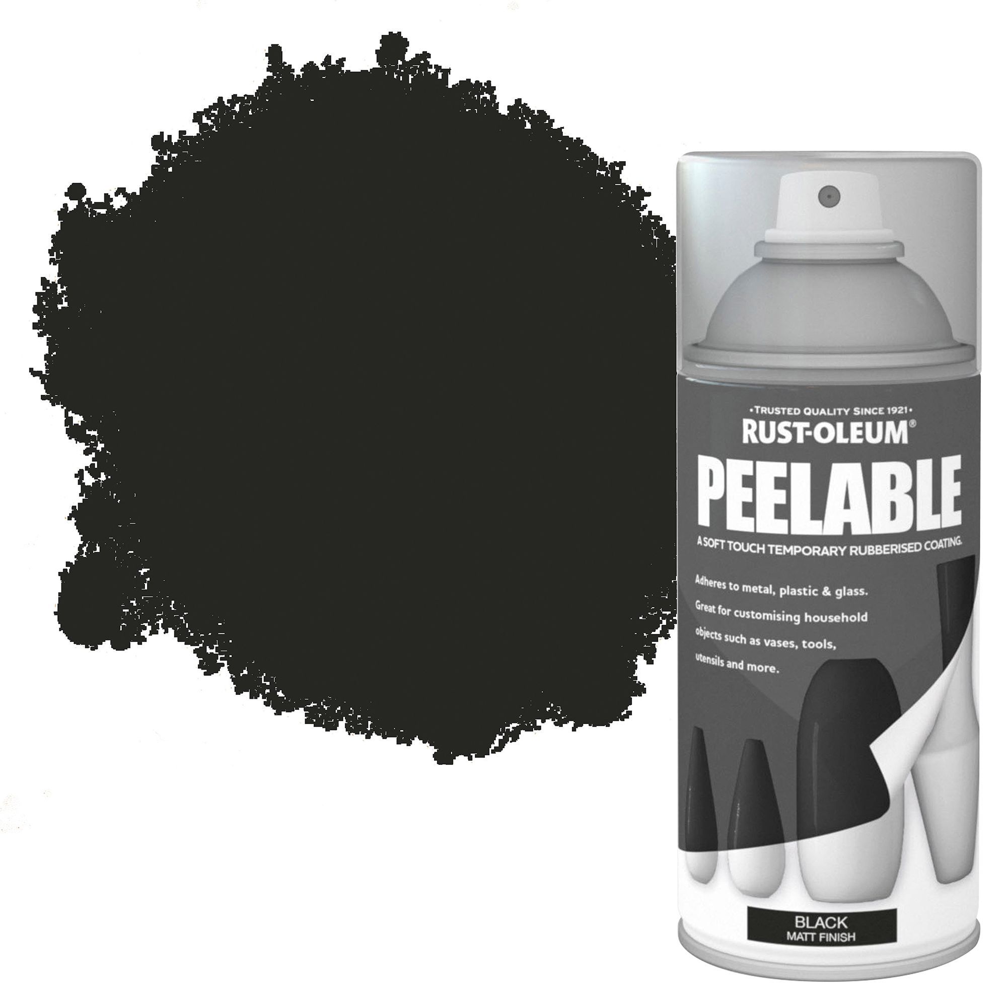 Rust-Oleum Peelable Black Matt Protector Spray paint, 150ml