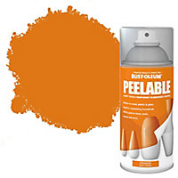 Rust-Oleum Peelable Orange Matt Spray paint, 150ml