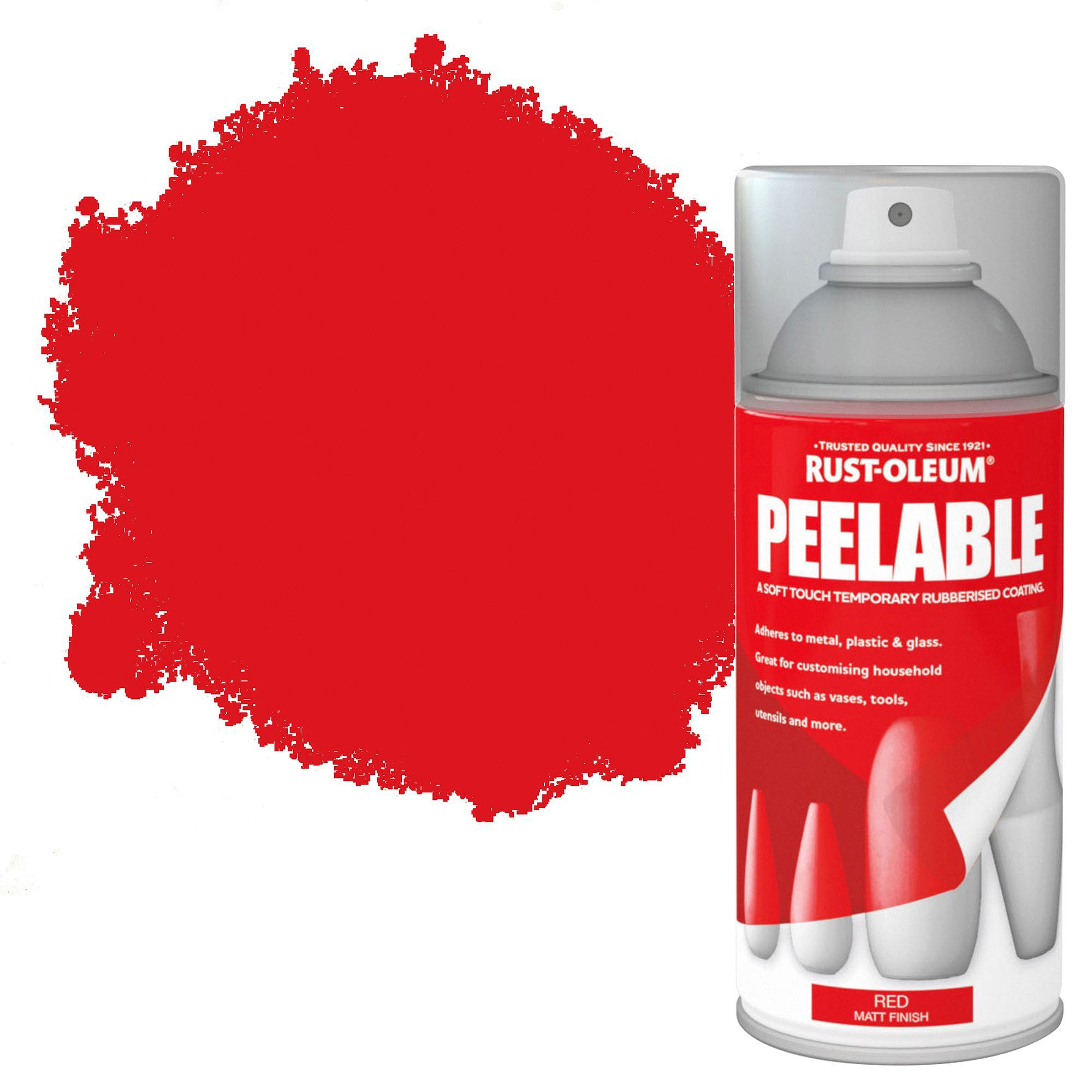 Rust-Oleum Peelable Red Matt Spray paint, 150ml
