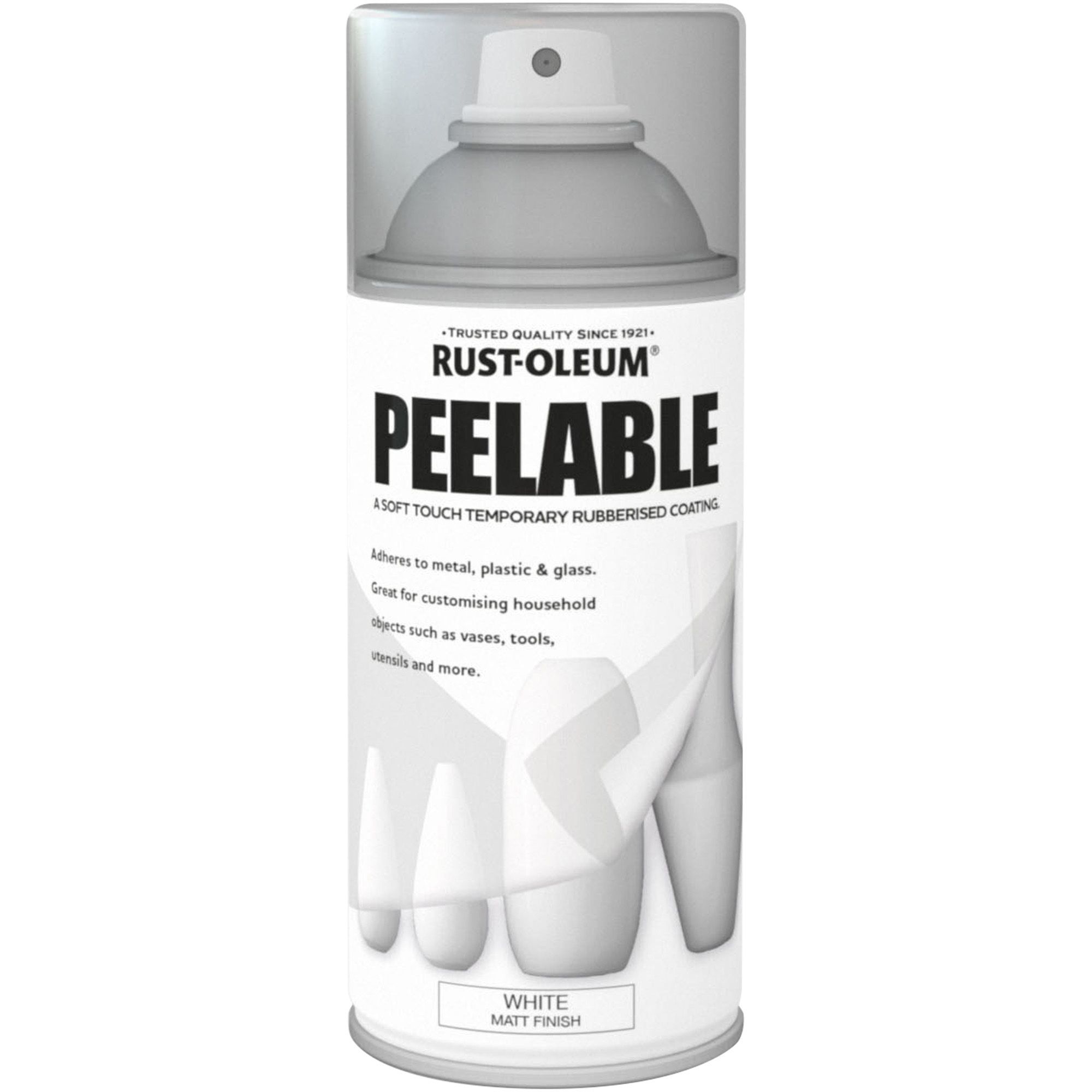 Rust-Oleum Peelable White Matt Multi-surface Spray paint, 150ml