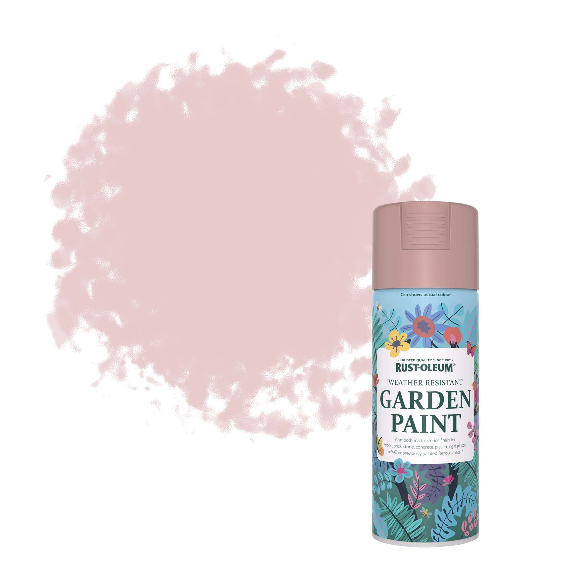 Rust-Oleum Pink Champagne Matt Multi-surface Exterior Topcoat Paint, 400ml Spray can