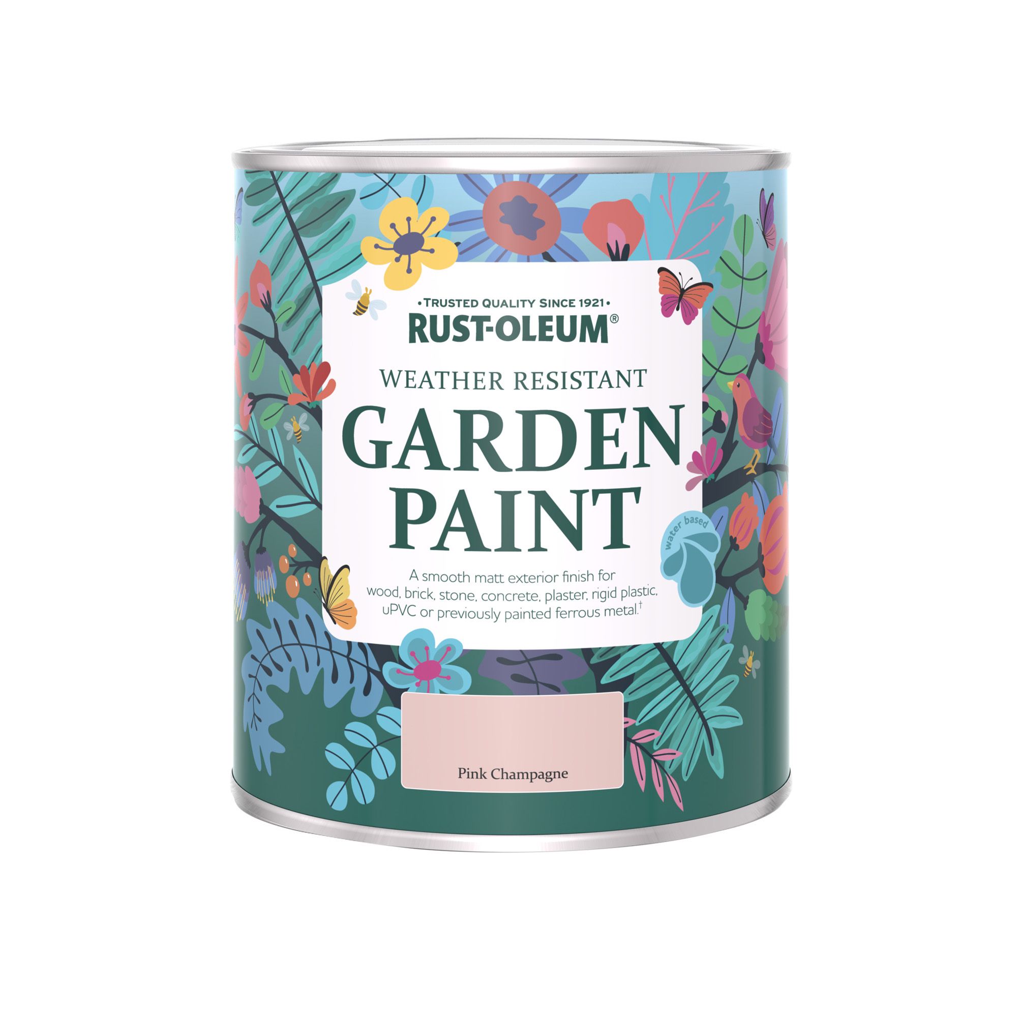 Rust-Oleum Pink Champagne Matt Multi-surface Exterior Topcoat Paint, 750ml Tin