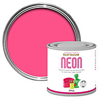 Rust-Oleum Pink Matt Multi-surface Neon paint, 125ml