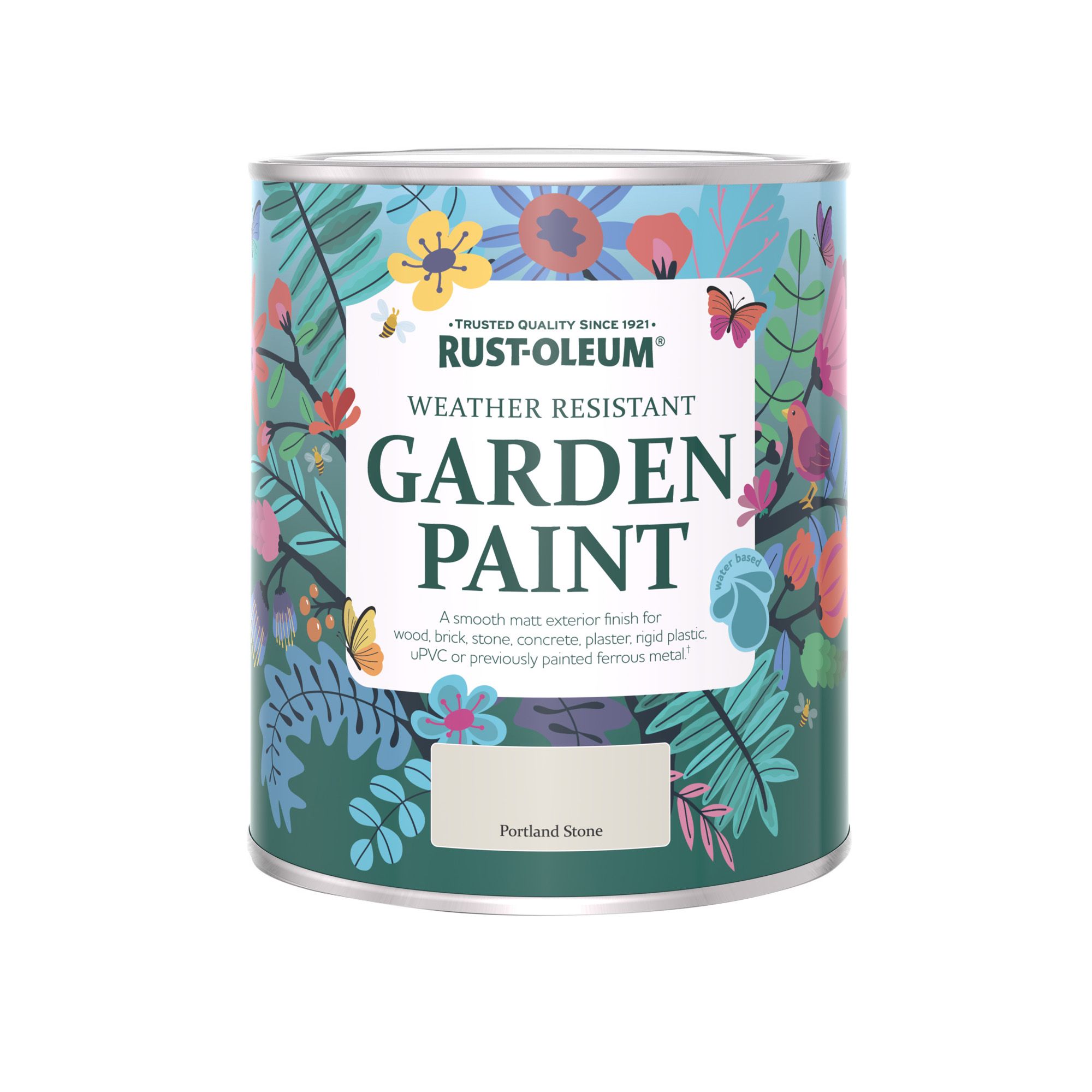 Rust-Oleum Portland Stone Matt Multi-surface Exterior Topcoat Paint, 750ml Tin