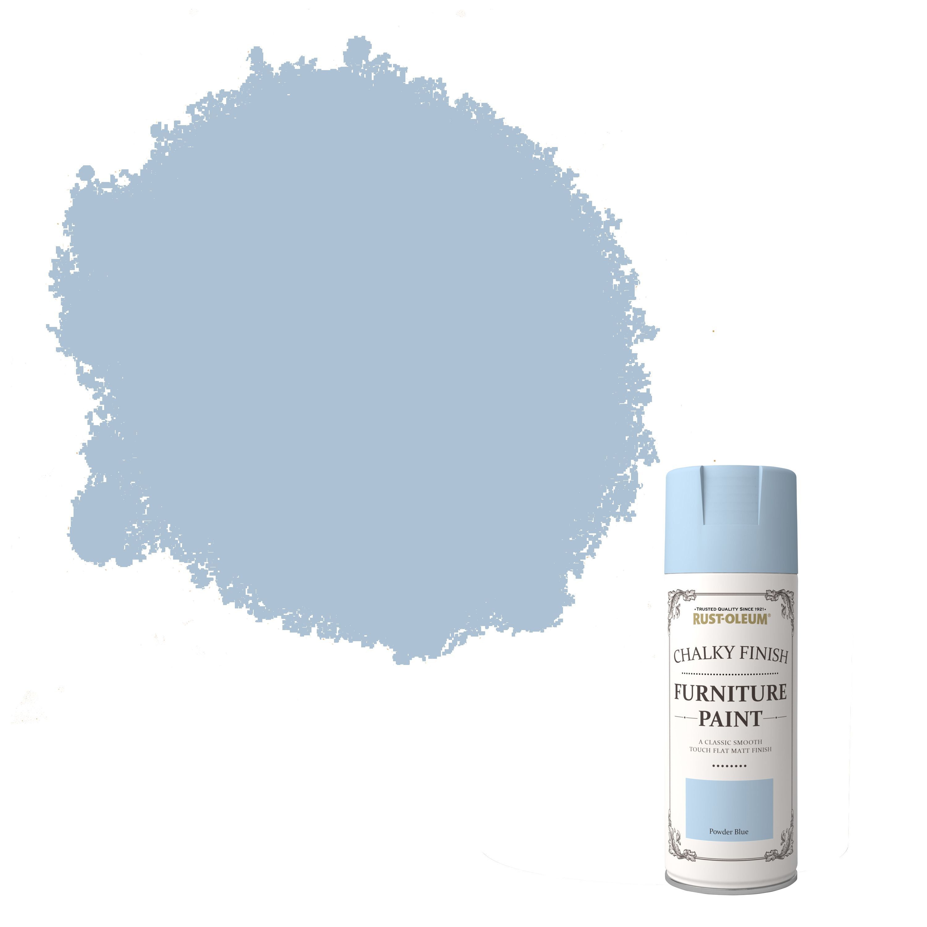 Rust-Oleum Powder blue Matt Chalky effect Multi-surface Spray paint, 400ml