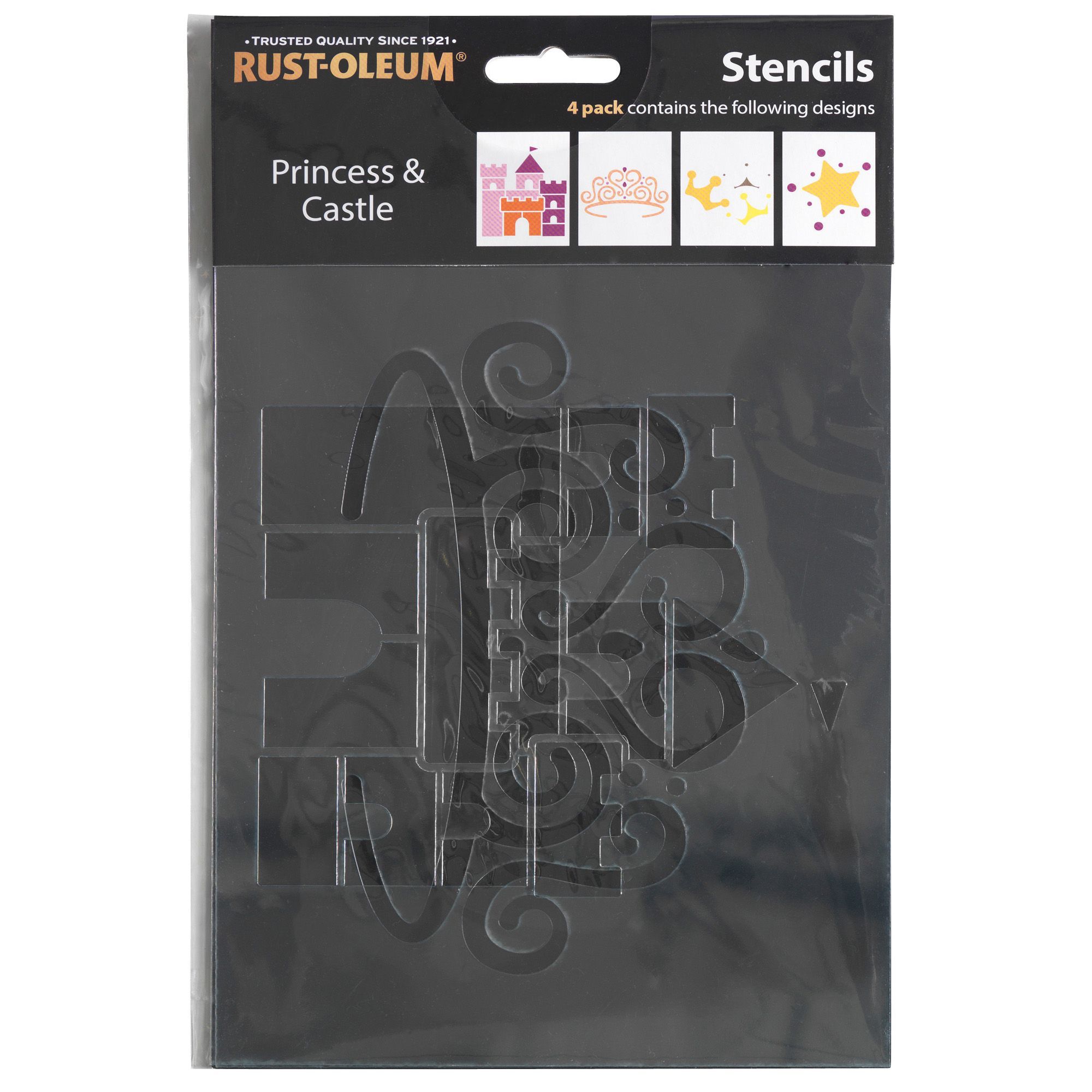 Rust-Oleum Princess Paint stencil, Pack of 4