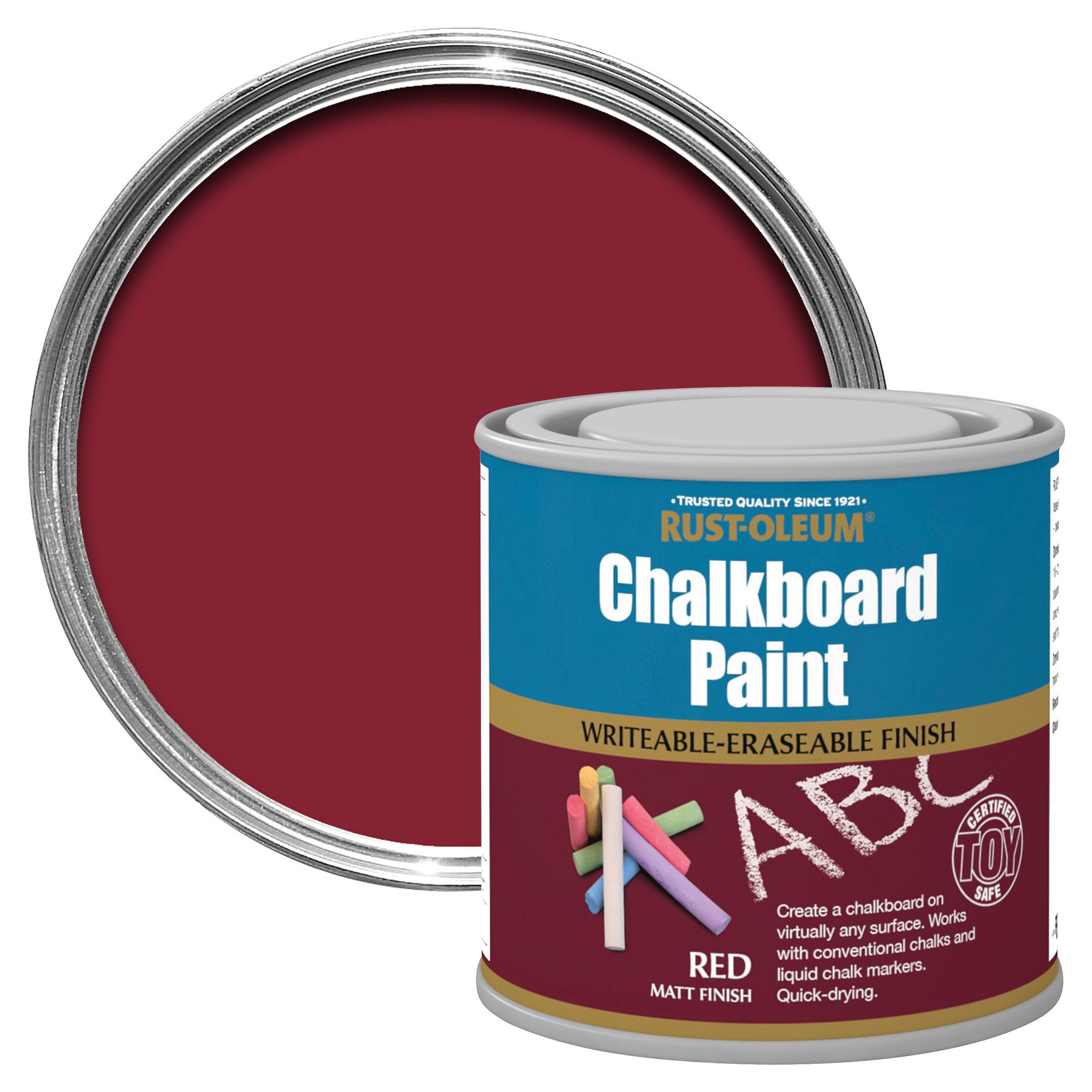 Rust-Oleum Red Matt Chalkboard paint, 0.25L