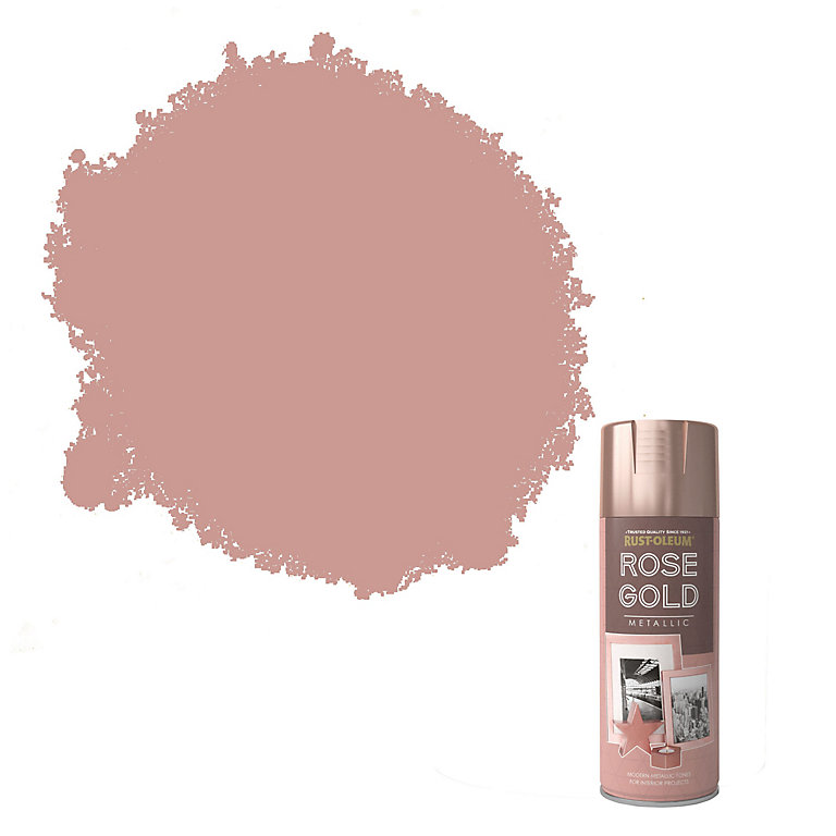 Rust Oleum Rose Gold Effect Multi Surface Spray Paint 400ml Diy At B Q - How To Make Rose Gold Color With Acrylic Paint