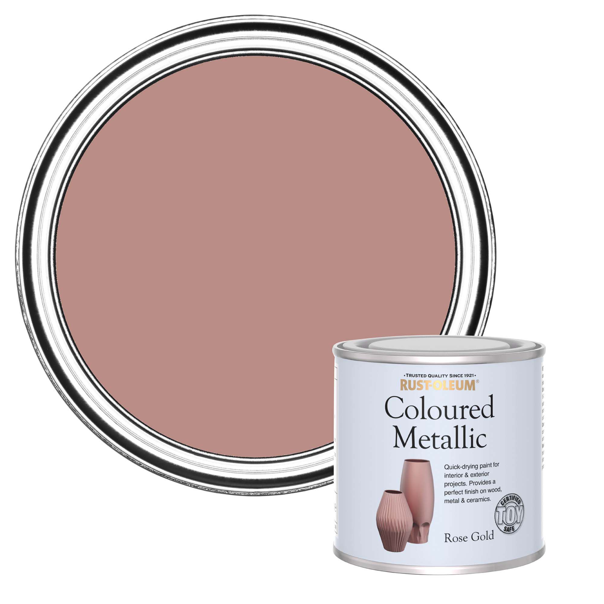 Rust-Oleum Rose Gold Metallic effect Mid sheen Multi-surface Topcoat  Special effect paint, 250ml