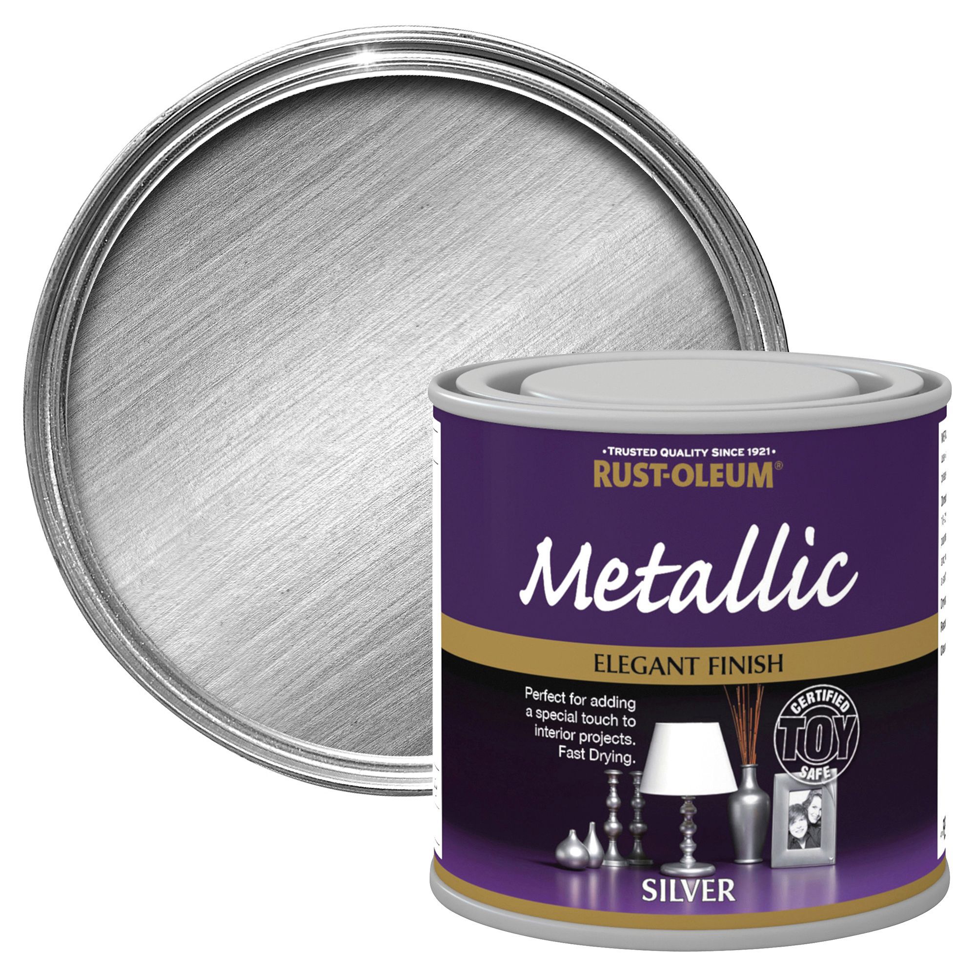 Metallic silver on sale wall paint