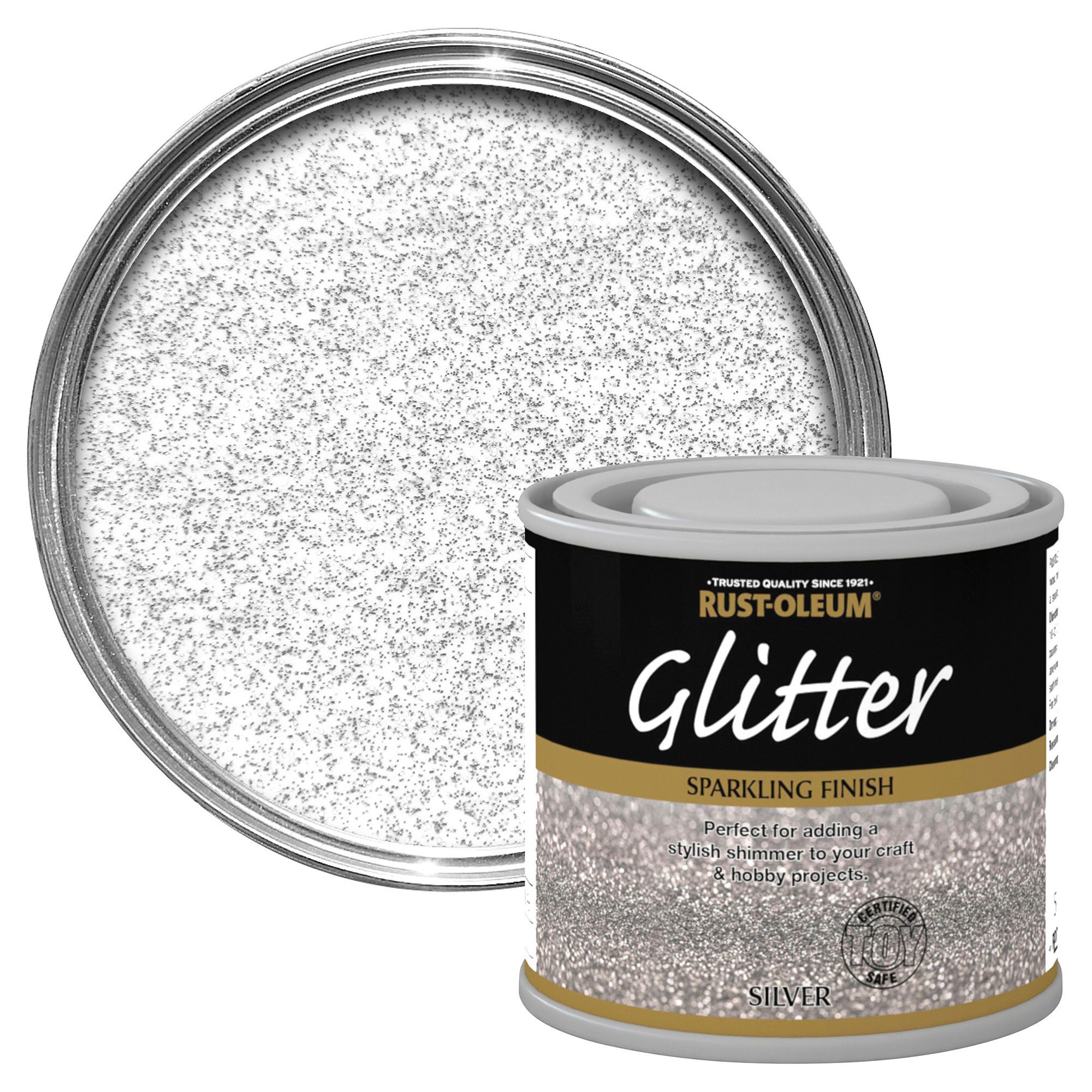 Silver glitter deals spray paint